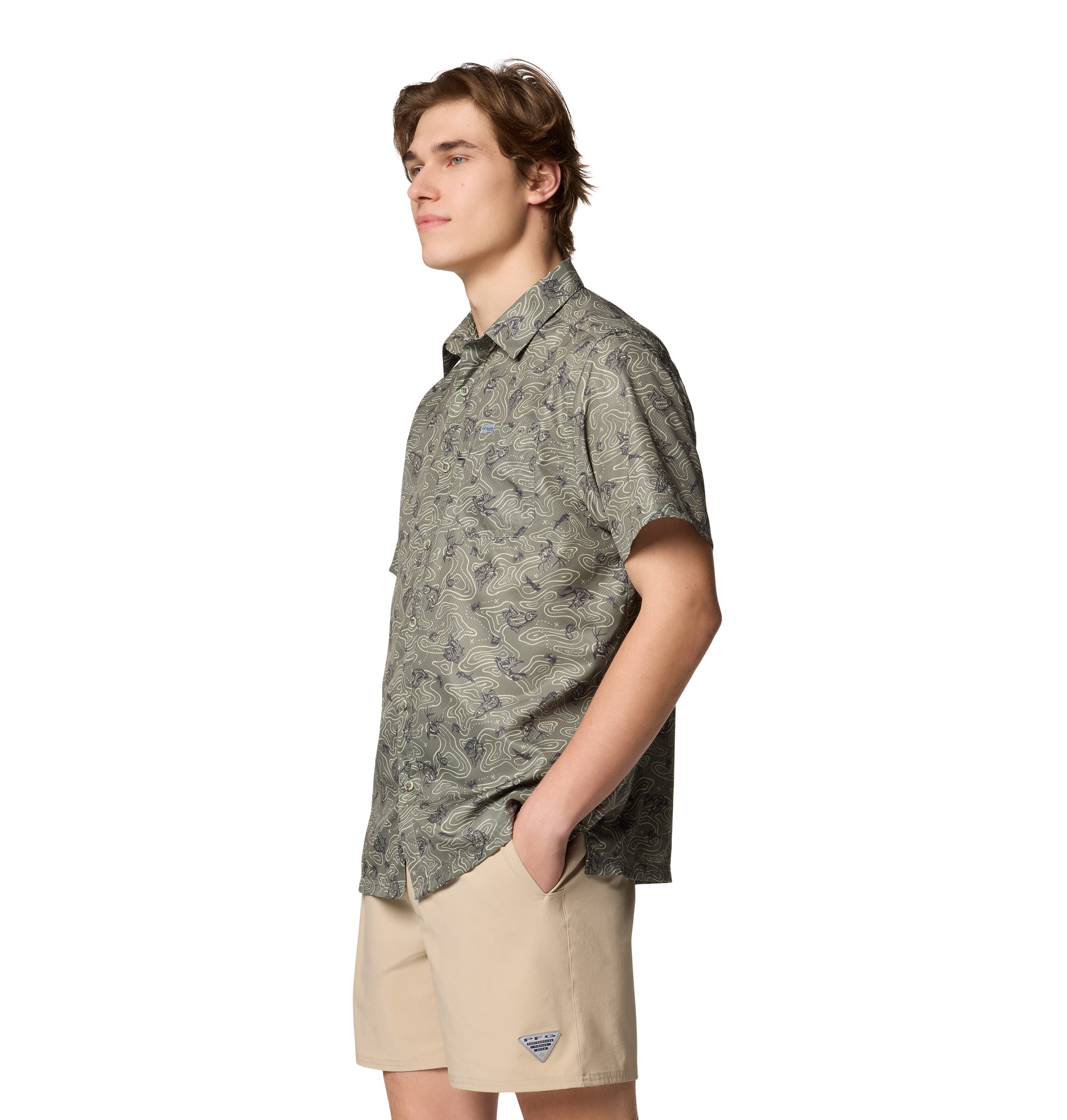 Camisa manga corta para hombre Columbia Super Slack Tide Camp