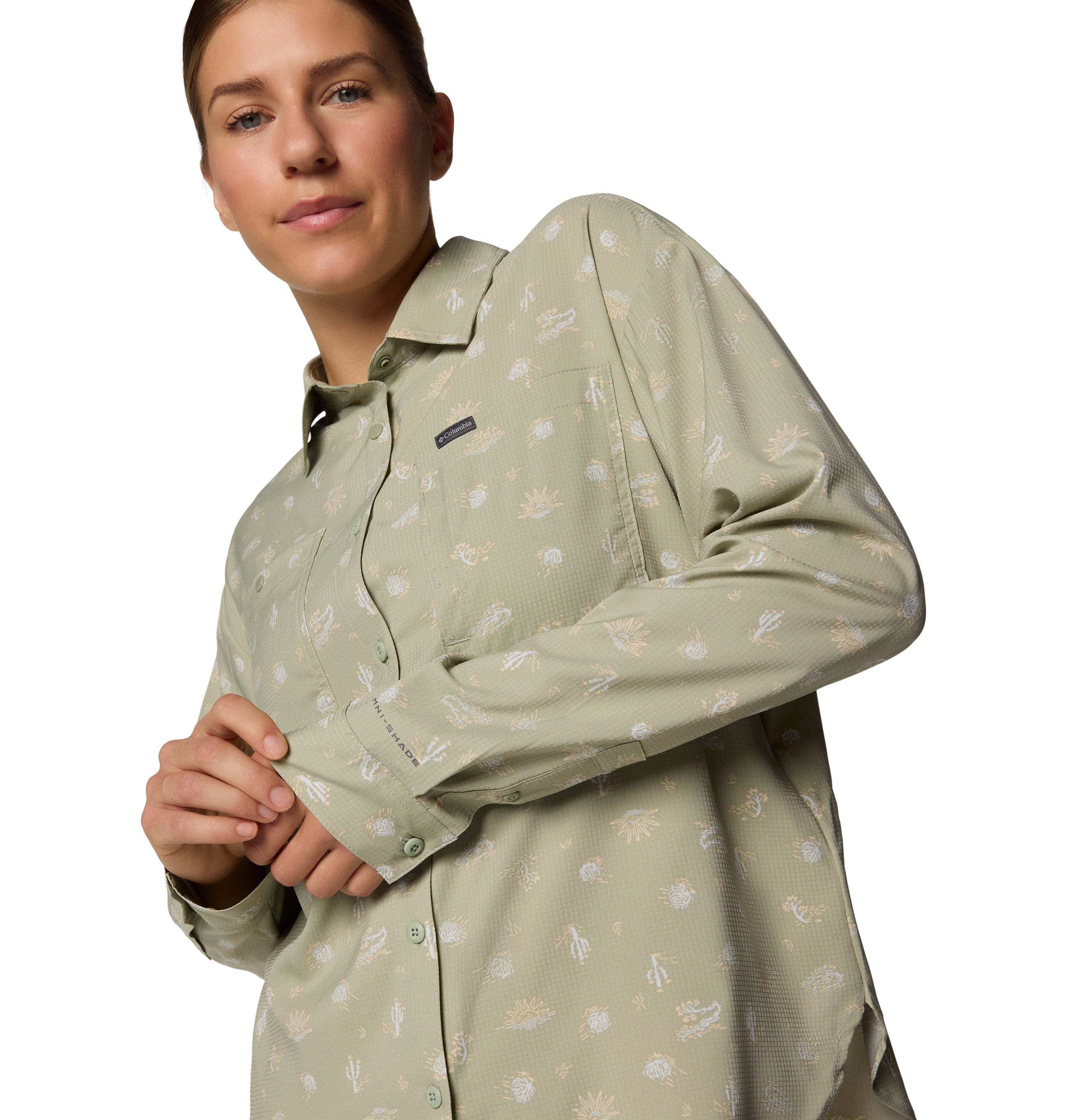 Camisa de manga larga para mujer Columbia Silver Ridge Utility Patterned