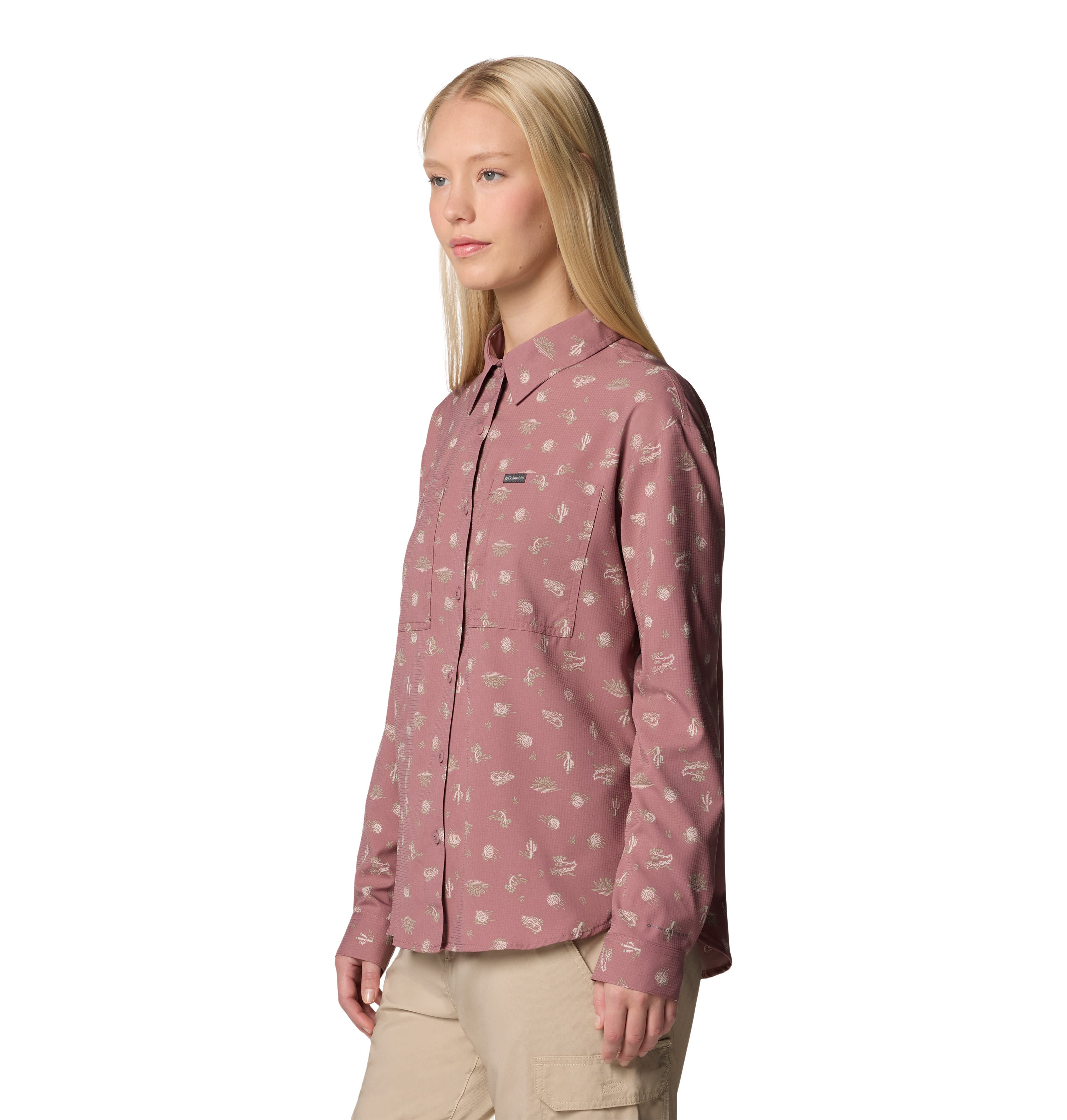 Camisa de manga larga para mujer Columbia Silver Ridge Utility Patterned