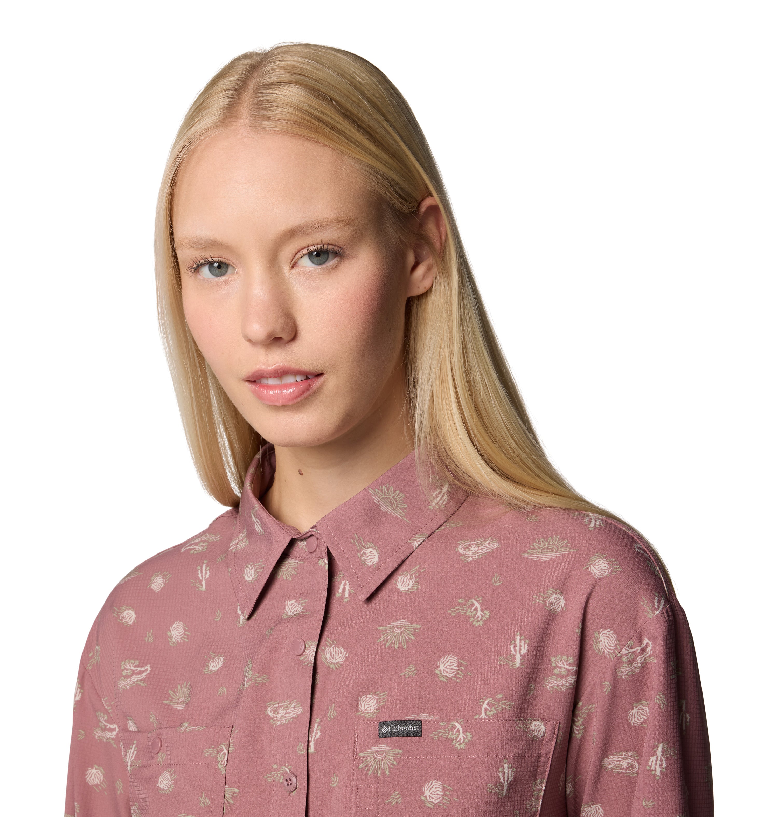 Camisa de manga larga para mujer Columbia Silver Ridge Utility Patterned