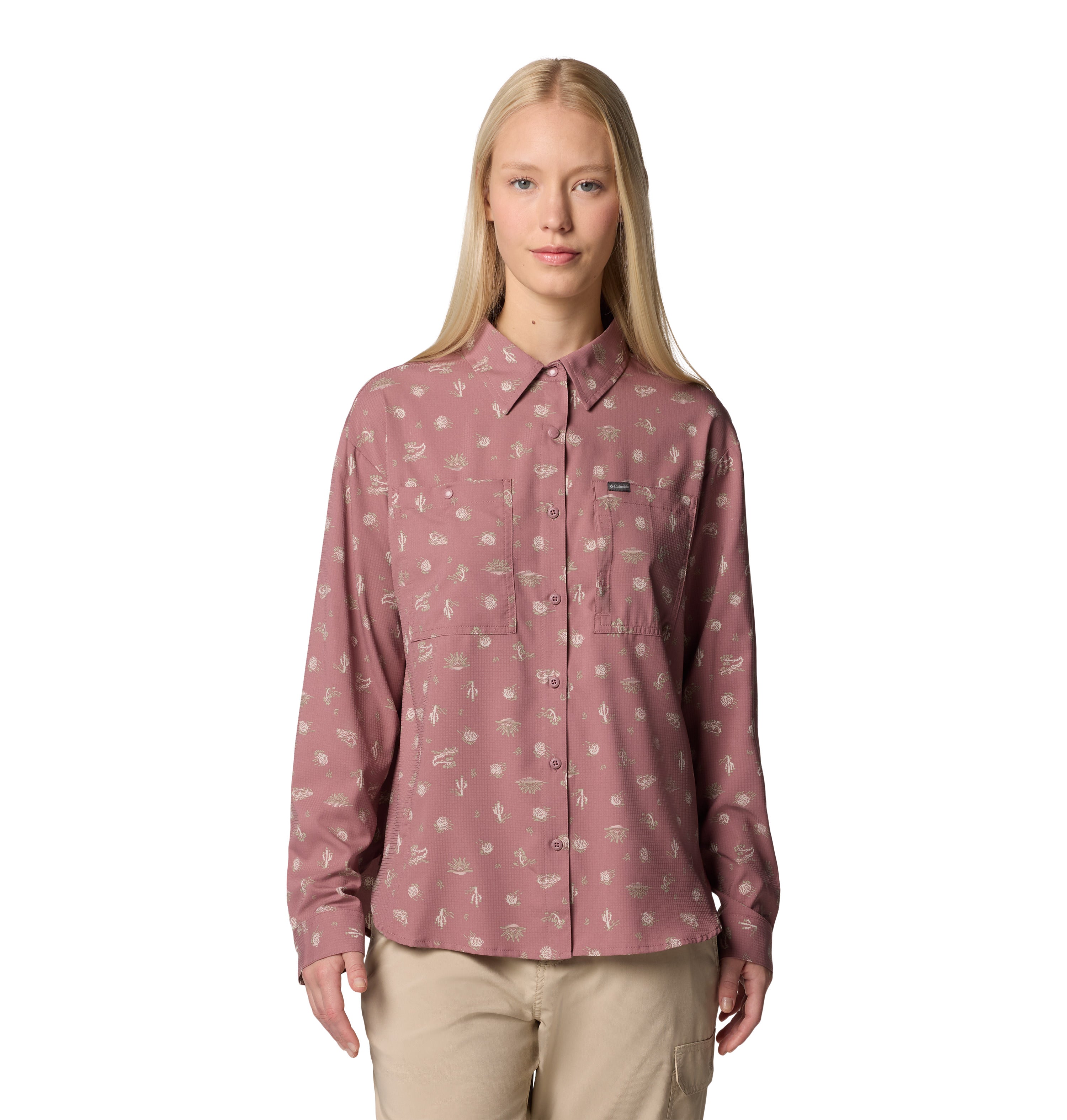 Camisa de manga larga para mujer Columbia Silver Ridge Utility Patterned