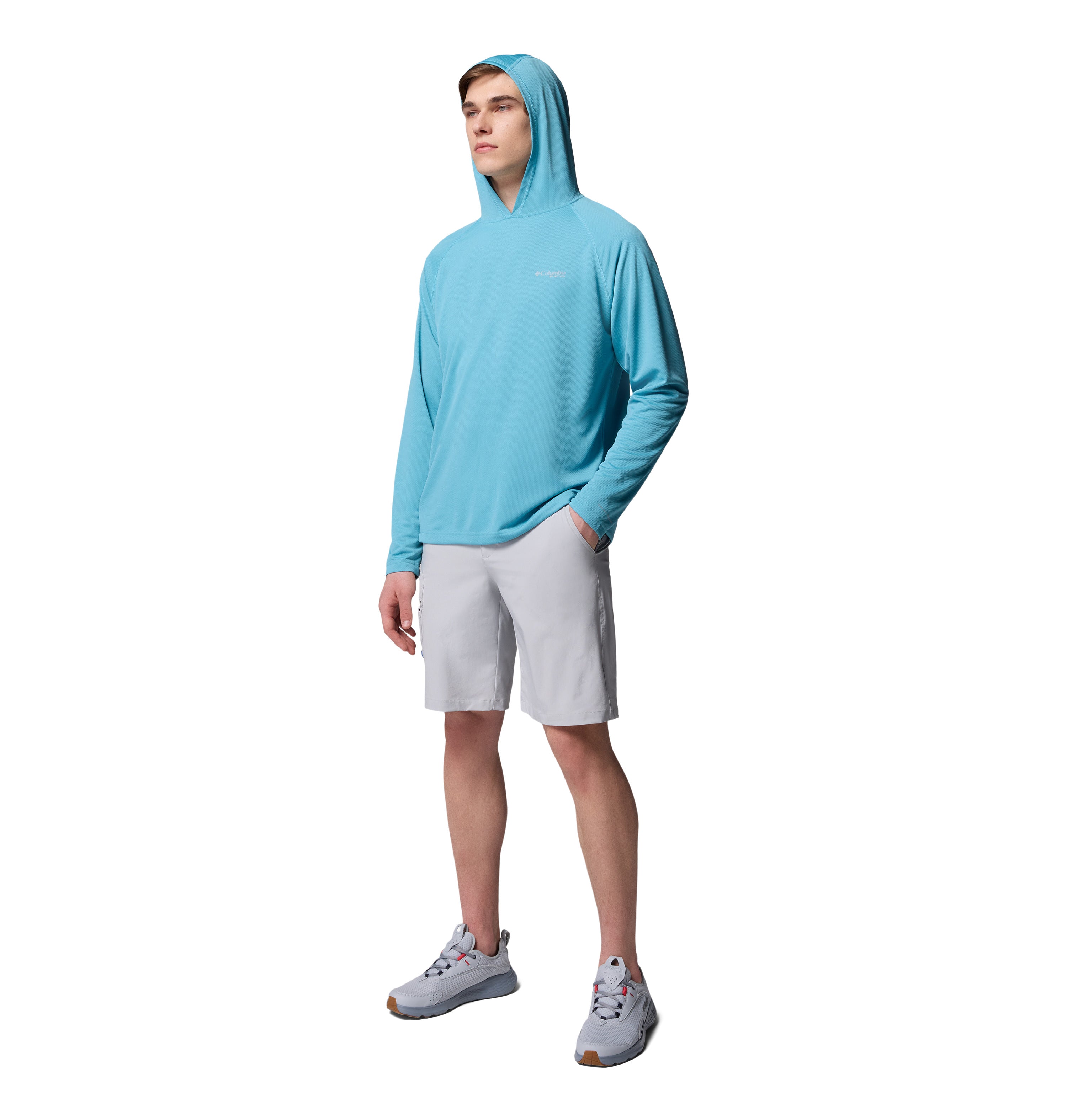 Playera con gorro para hombre Columbia PFG Solar Stream