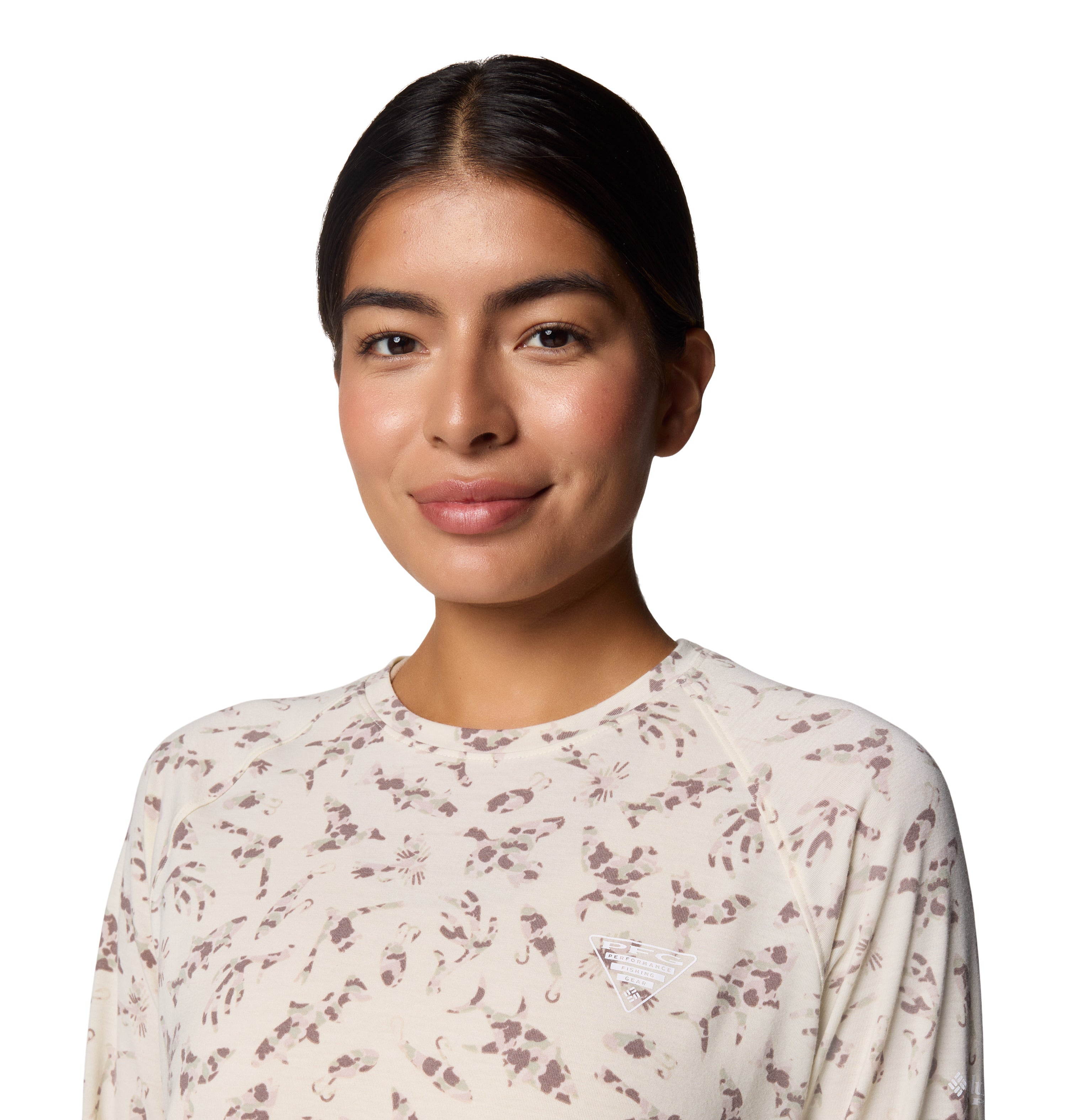 Playera manga larga para mujer Columbia PFG Uncharted Knit