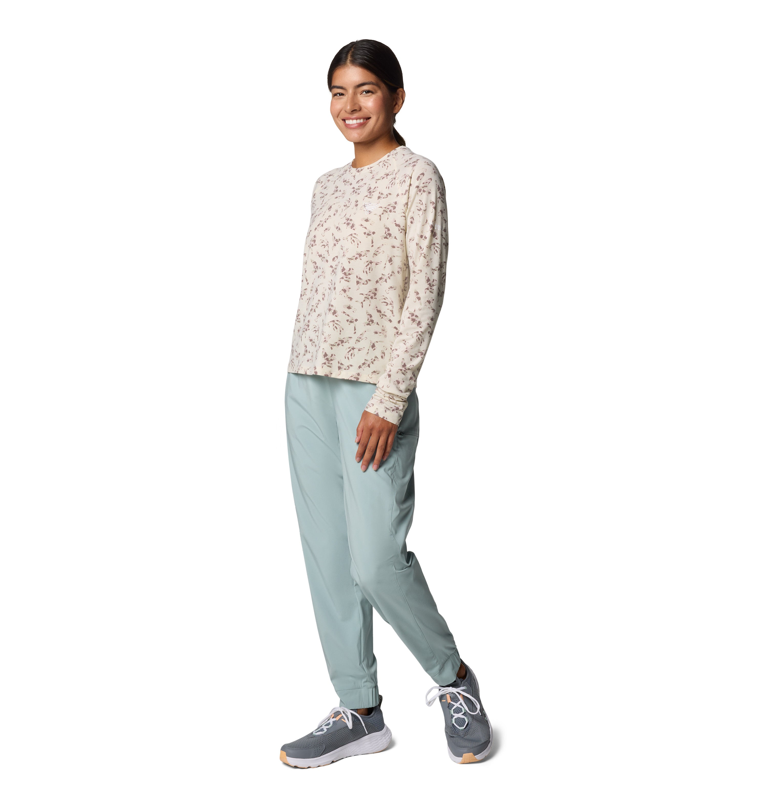 Playera manga larga para mujer Columbia PFG Uncharted Knit