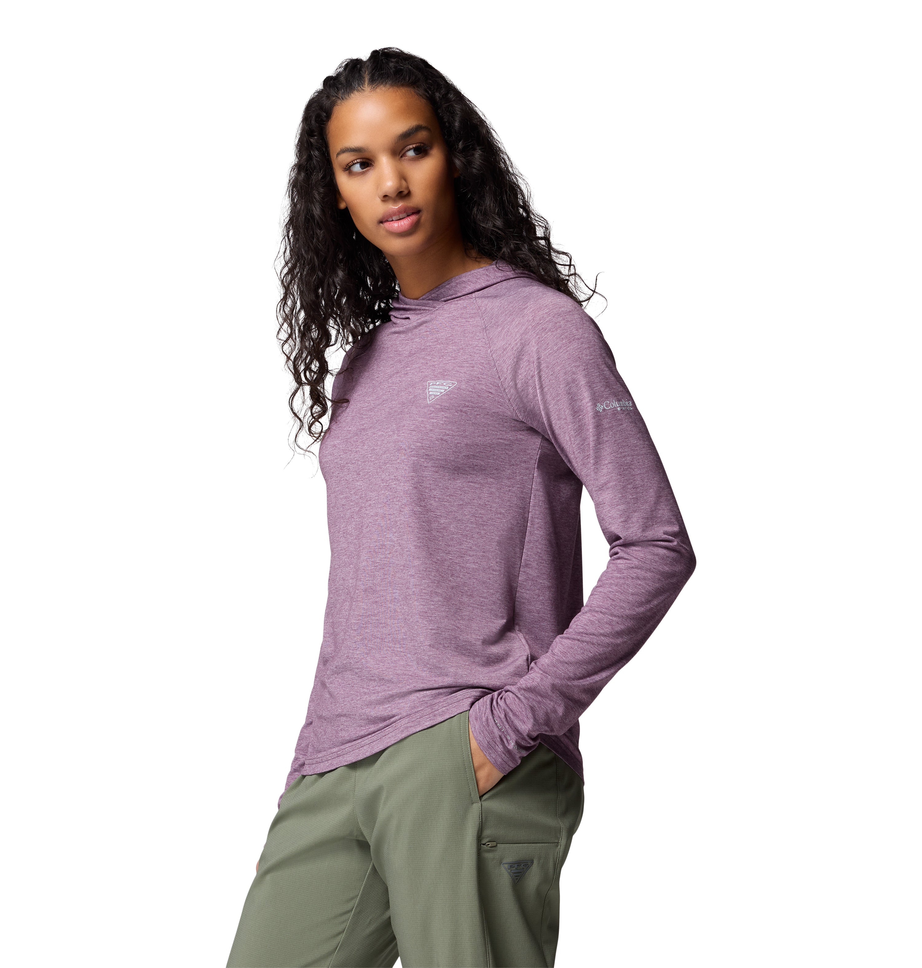 Playera con gorro para mujer Columbia PFG Uncharted