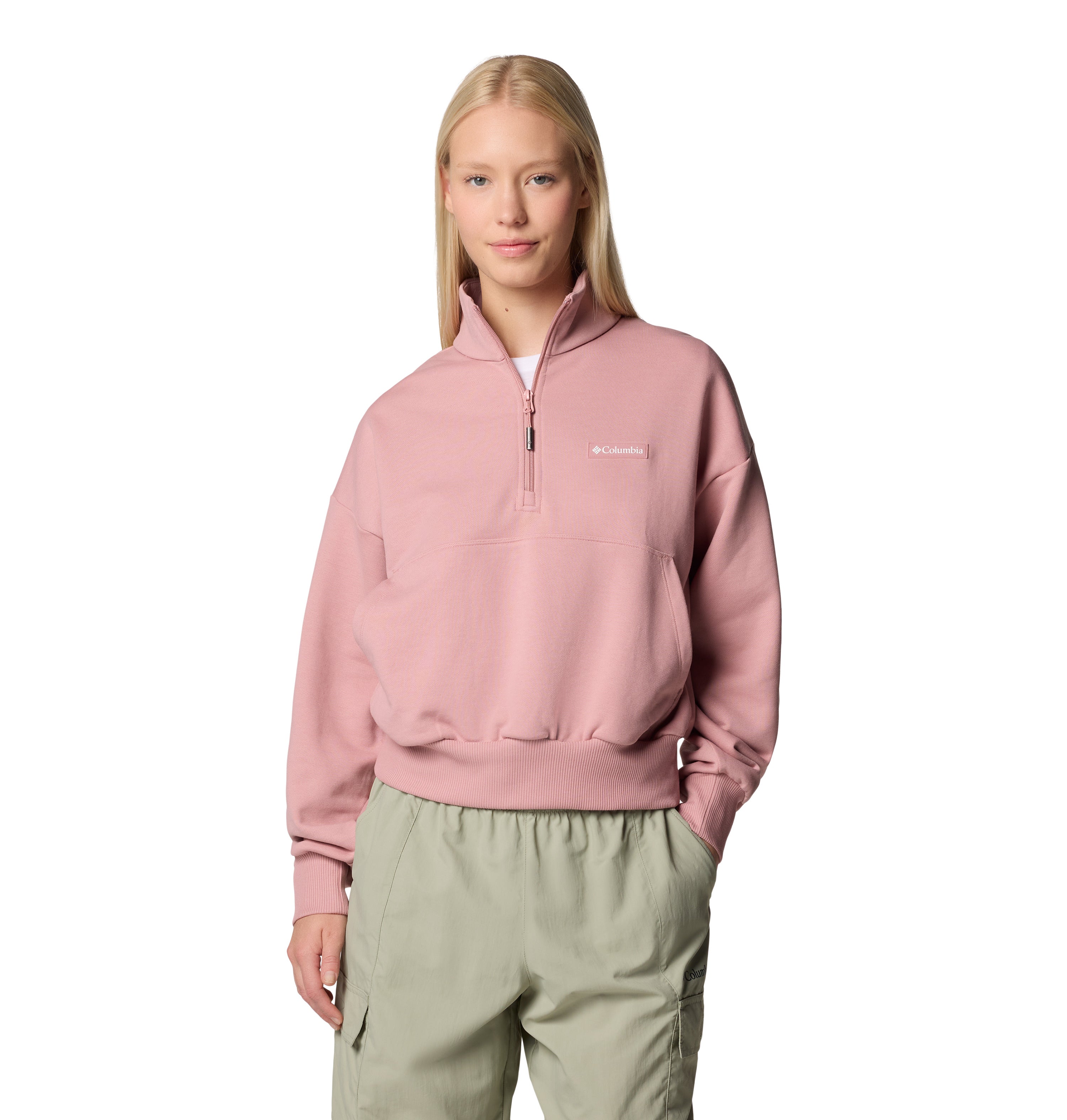 Sudadera para mujer Columbia Marble Canyon French Terry Quarter Zip