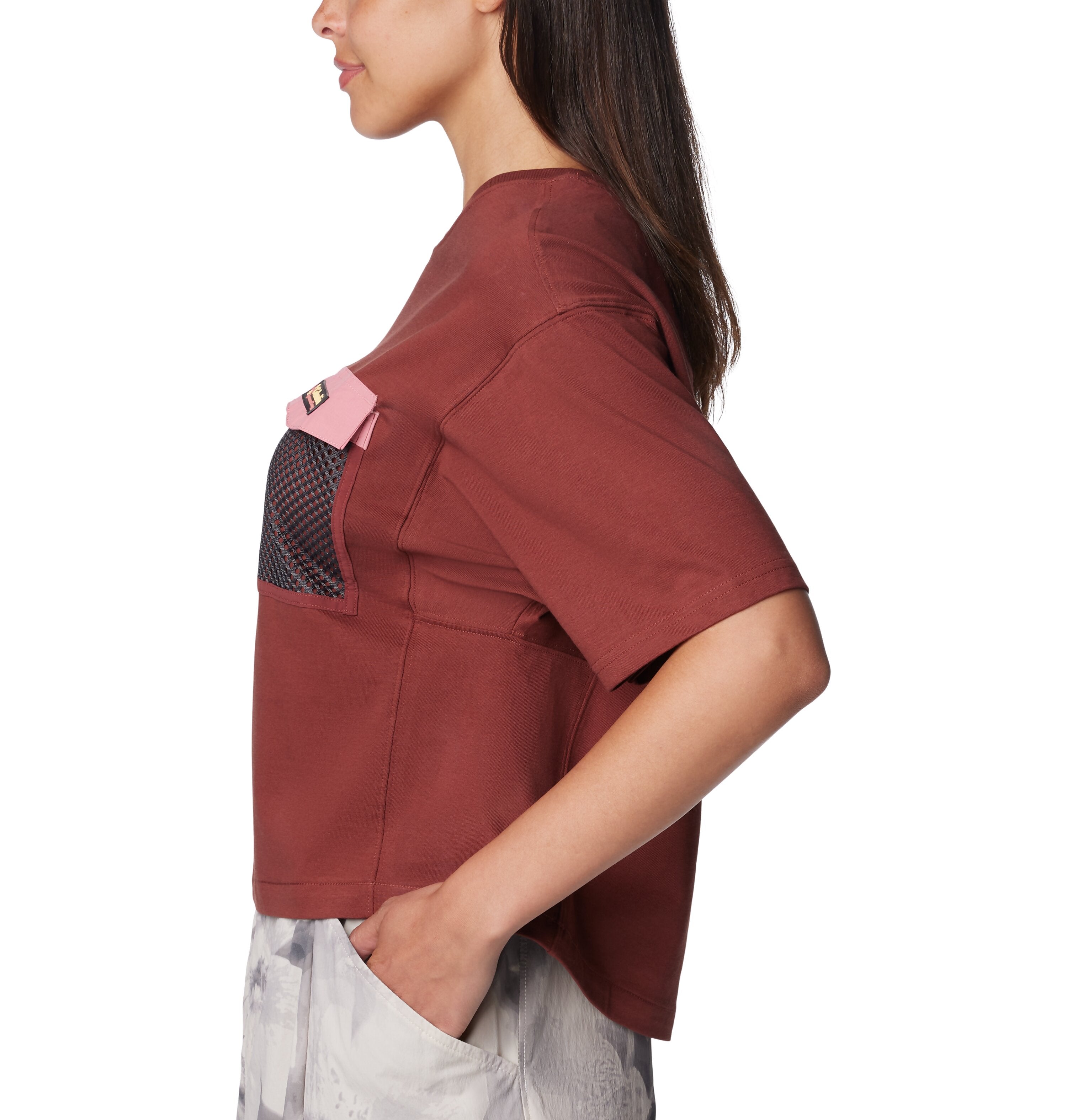 Playera para Mujer Painted Peak Knit SS Cropped Top