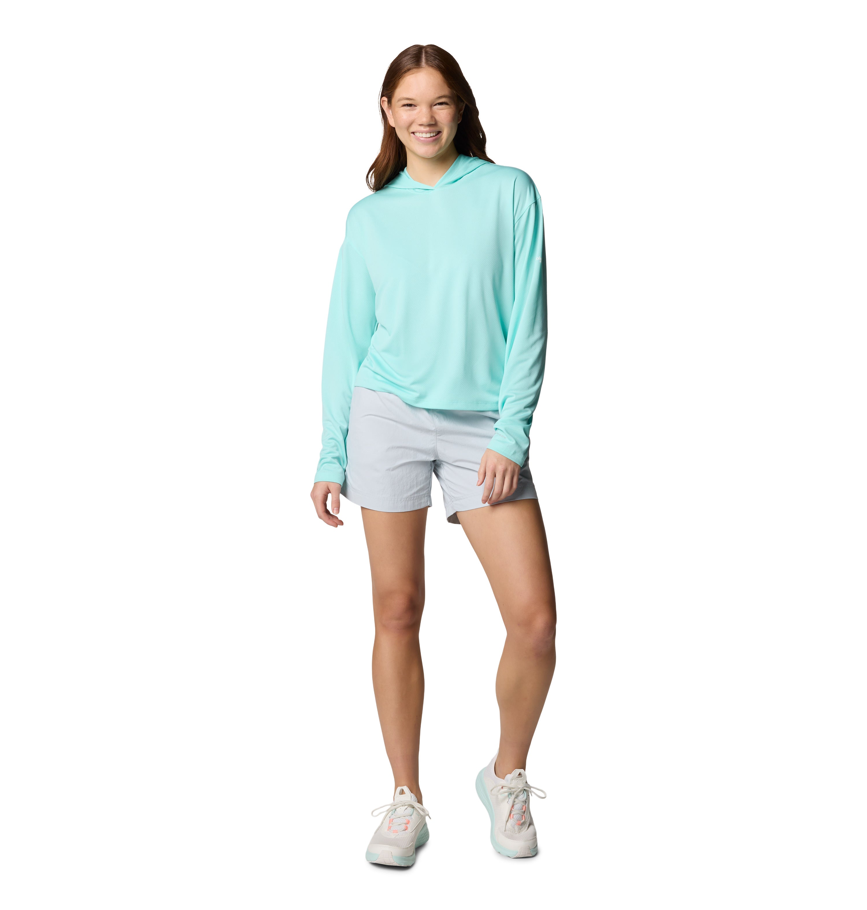 Playera con capucha para mujer Columbia PFG Solar Stream