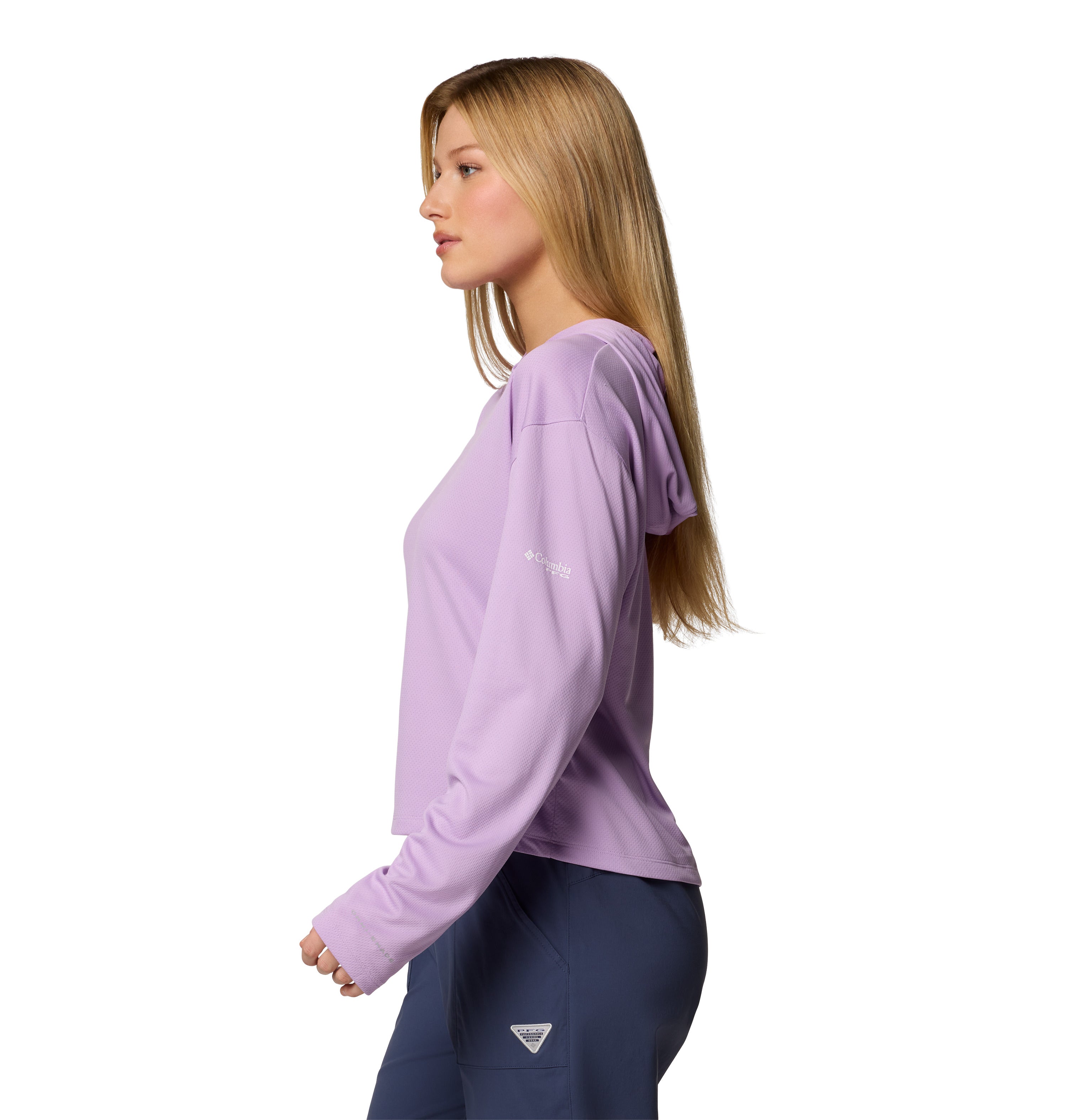 Playera con capucha para mujer Columbia PFG Solar Stream