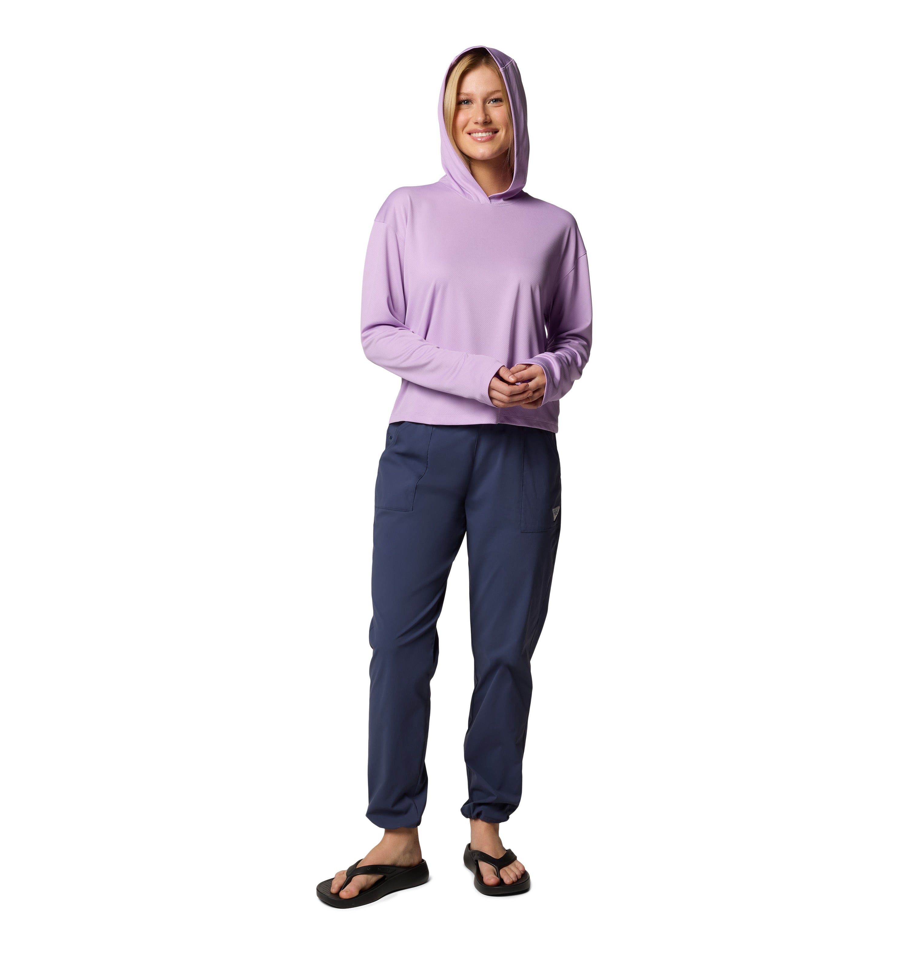 Playera con capucha para mujer Columbia PFG Solar Stream