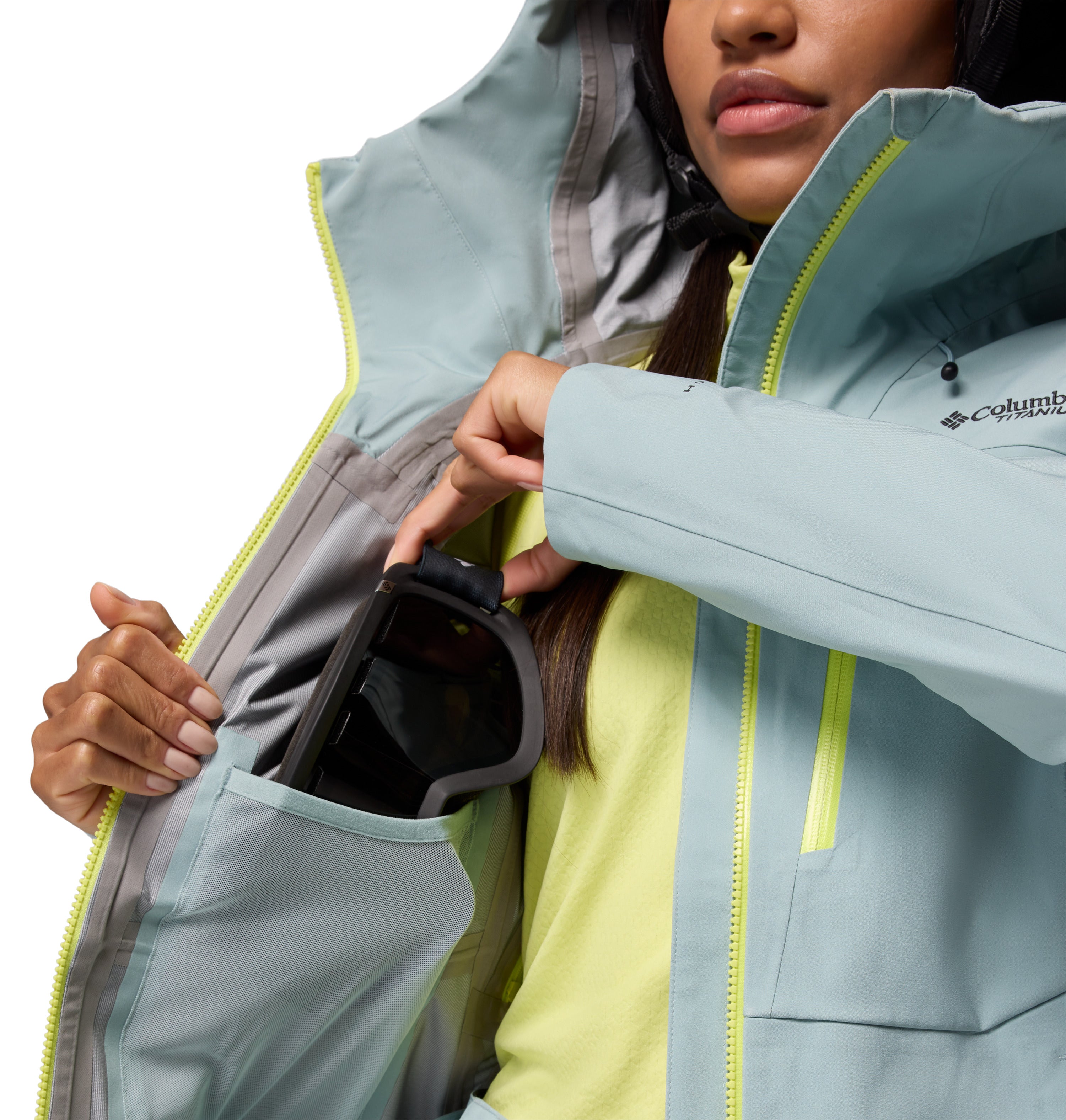 Chamarra impermeable para mujer Columbia Platinum Peak II 3L Shell