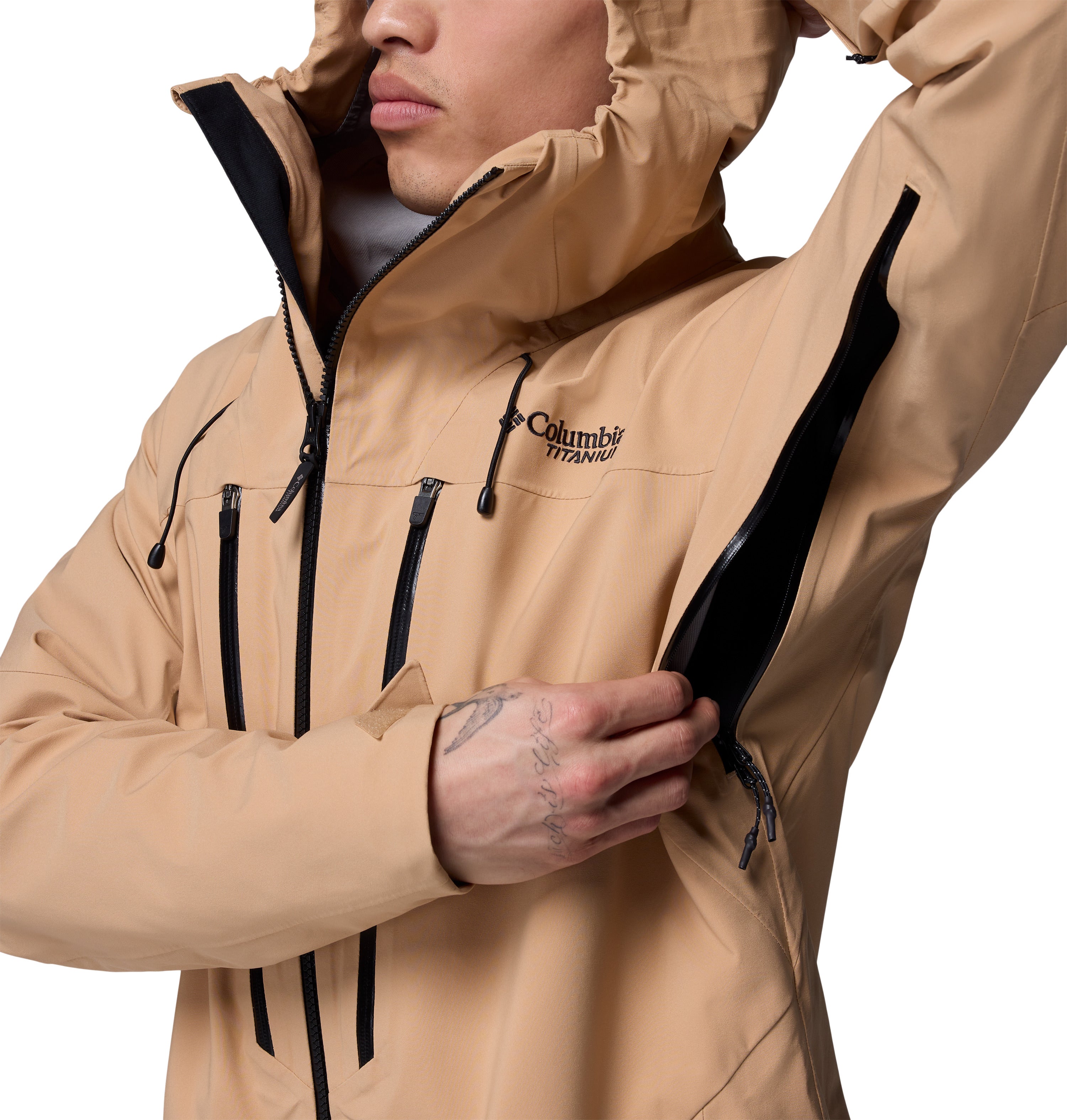 Chamarra impermeable para hombre Columbia Platinum Peak II 3L Shell