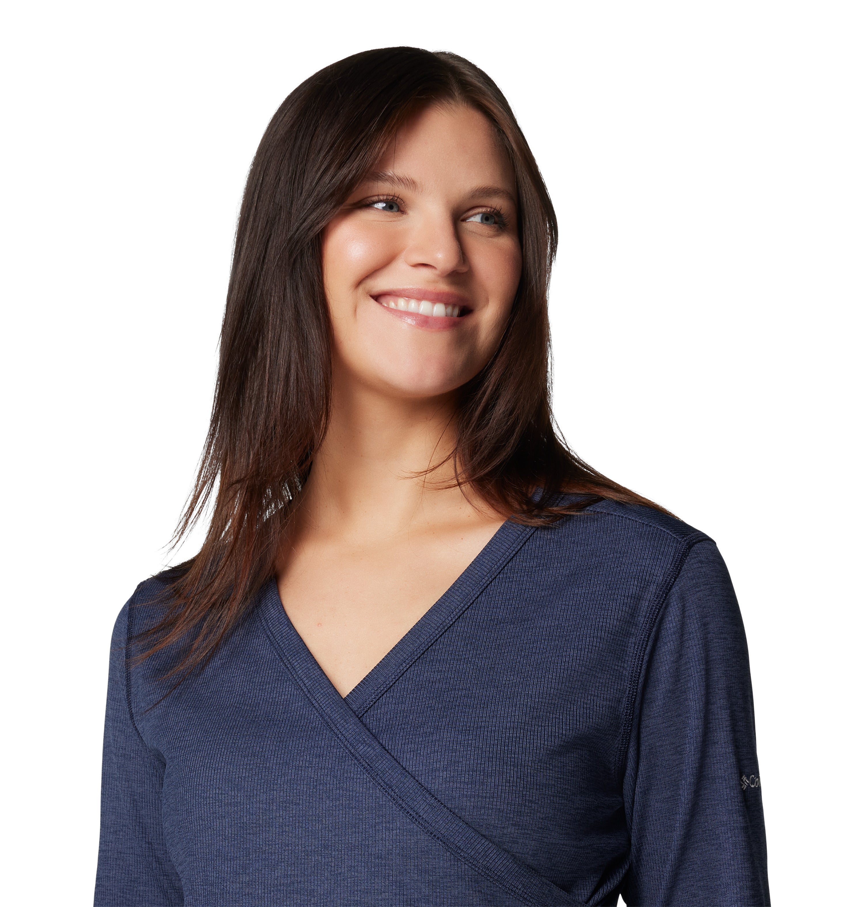 Playera manga larga para mujer Columbia Boundless Days Knit V-Neck