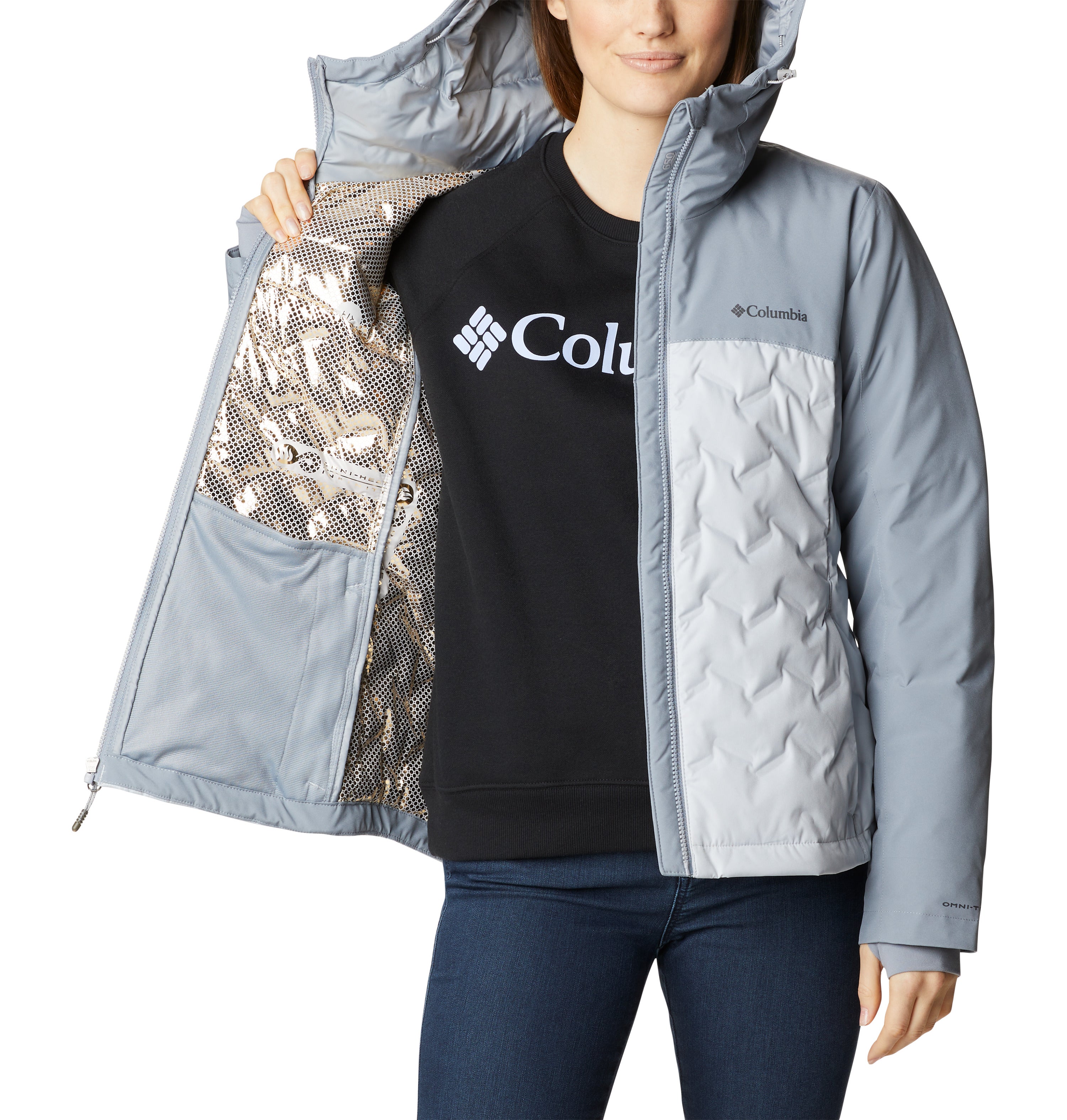 Chamarra acolchada con gorro para mujer Columbia Grand Trek III Down