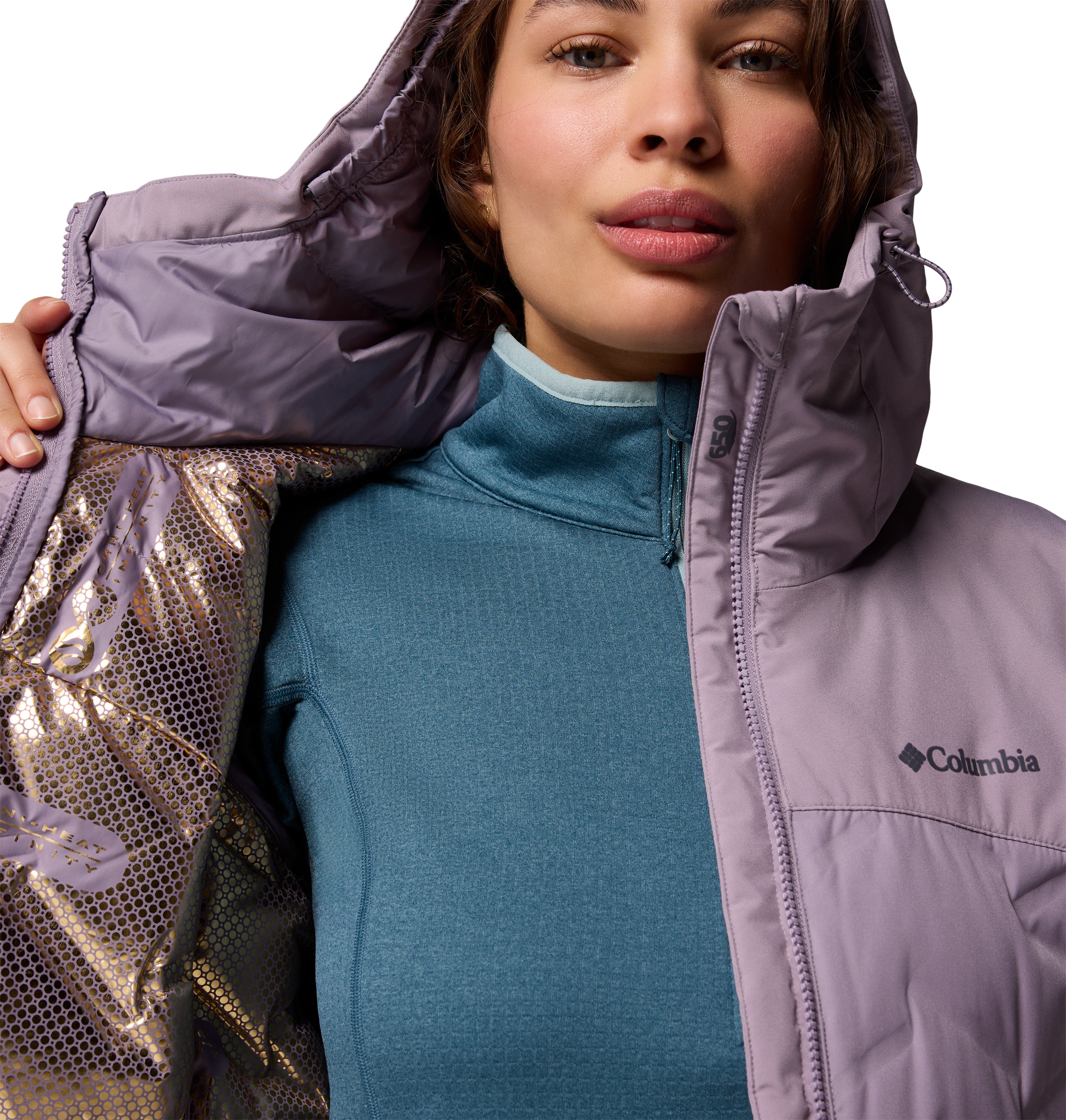 Chamarra acolchada con gorro para mujer Columbia Grand Trek III Down