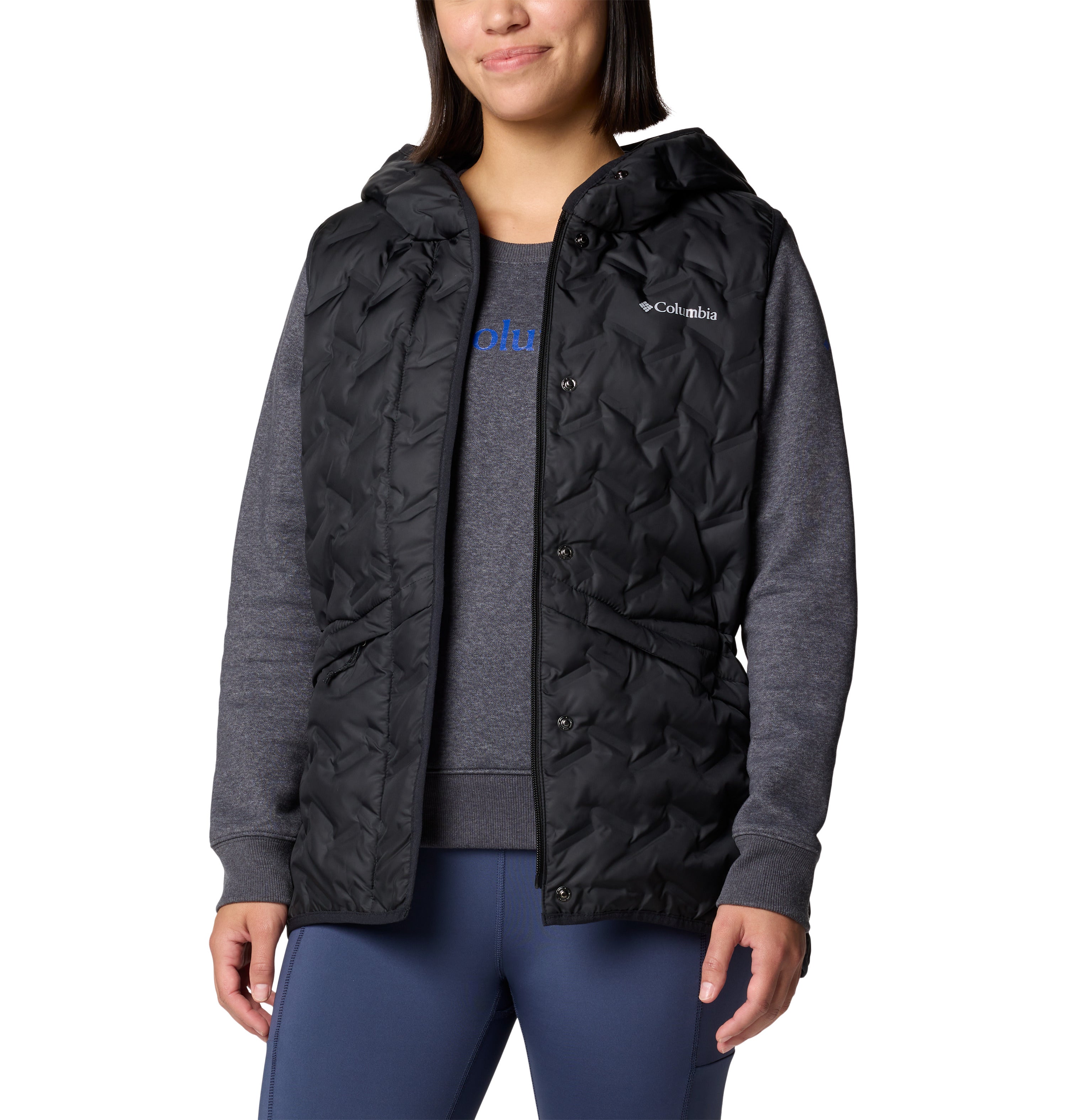 Chaleco para mujer Columbia Delta Ridge II Down Hooded Vest