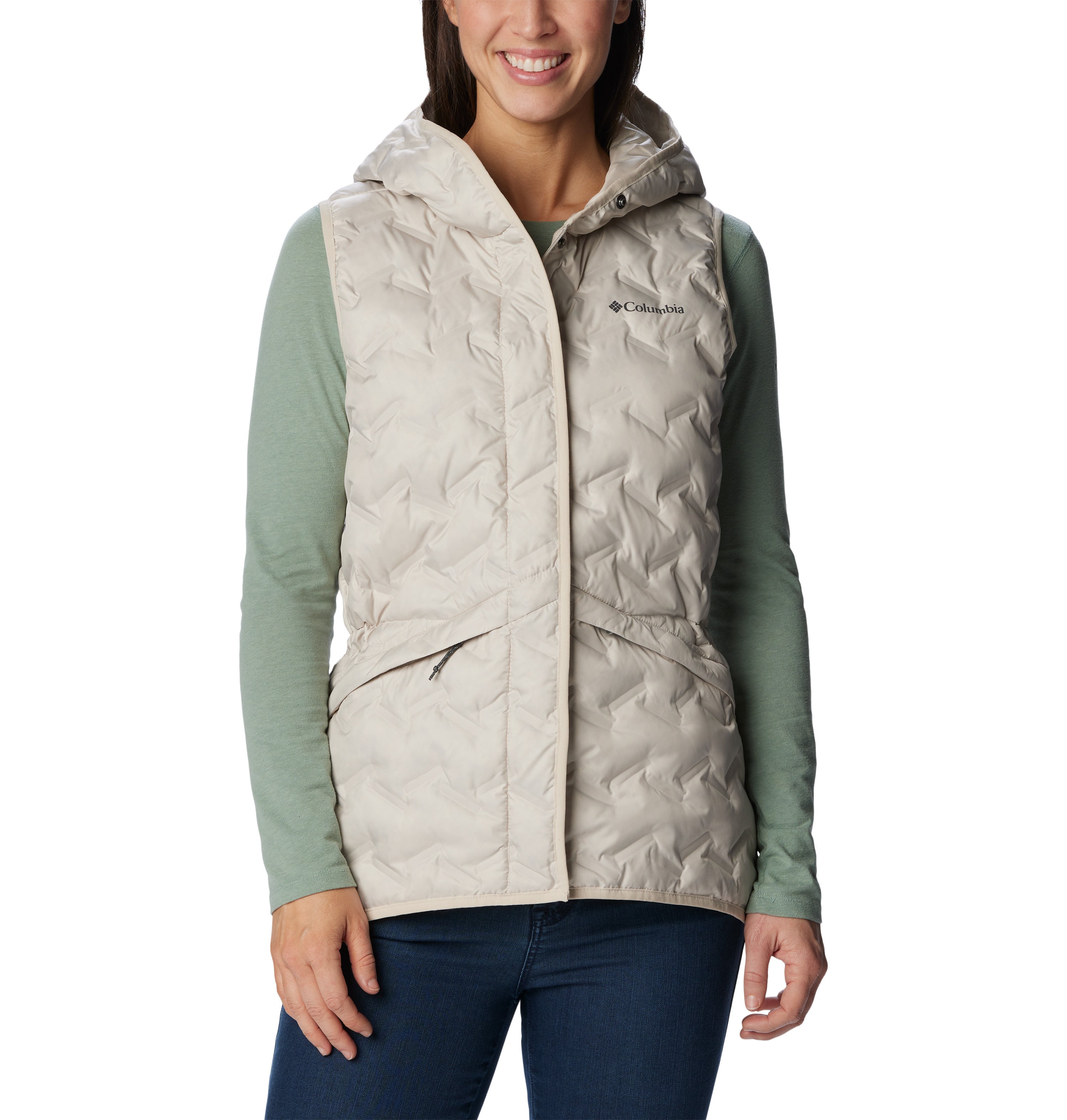 Chaleco para mujer Columbia Delta Ridge II Down Hooded Vest