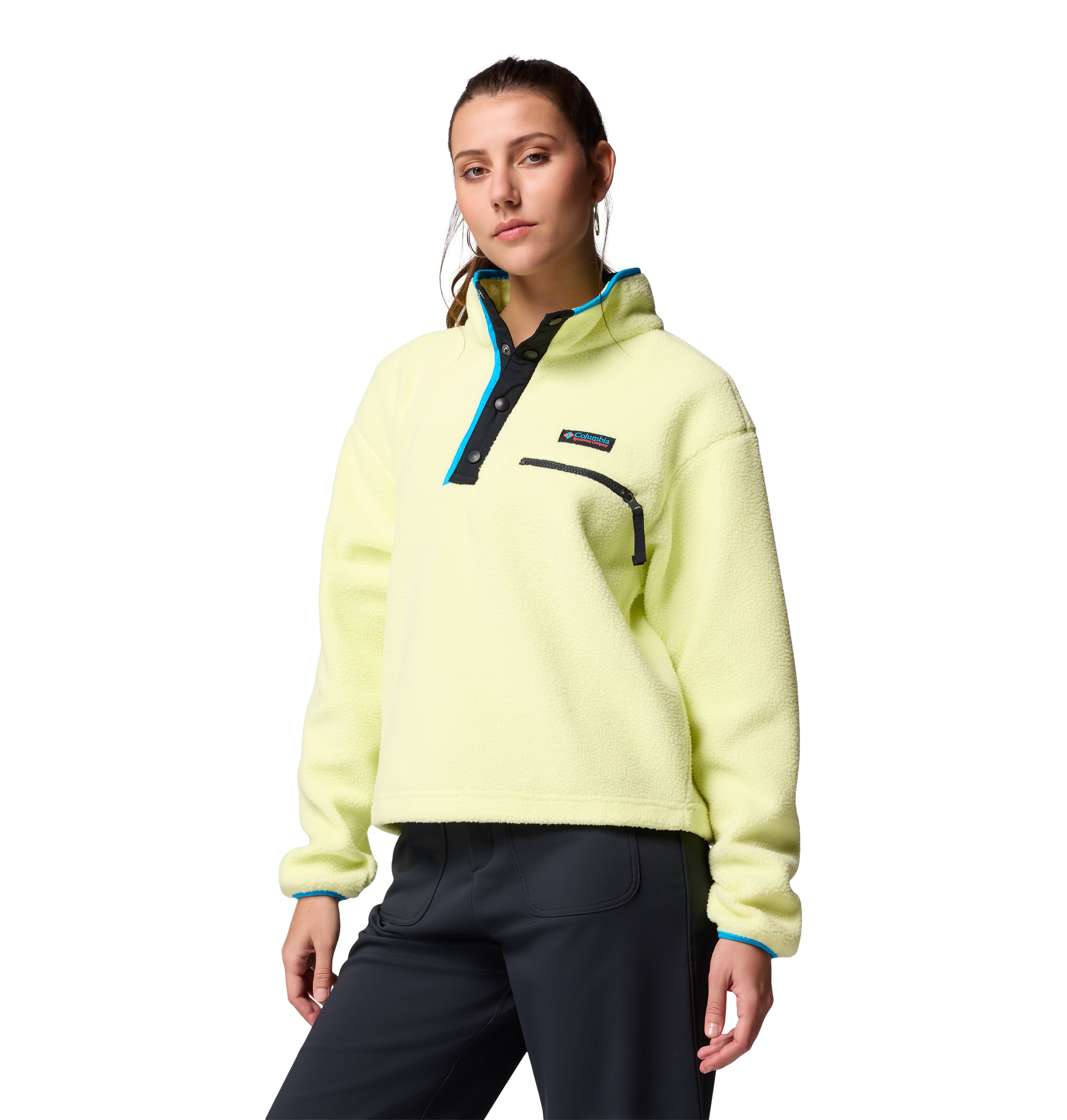Sudadera corta con medio cierre para mujer Columbia Helvetia II Fleece