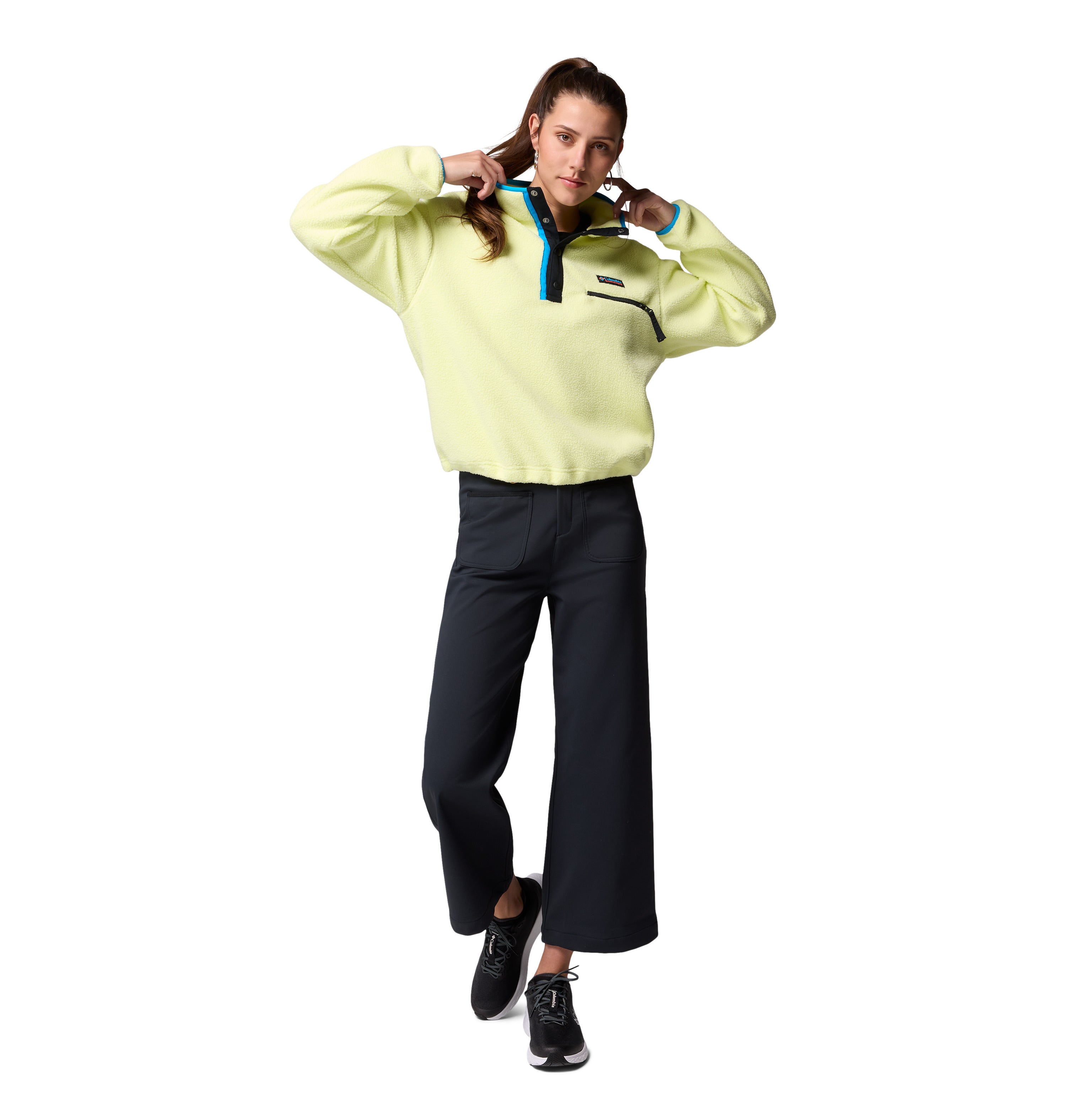 Sudadera corta con medio cierre para mujer Columbia Helvetia II Fleece