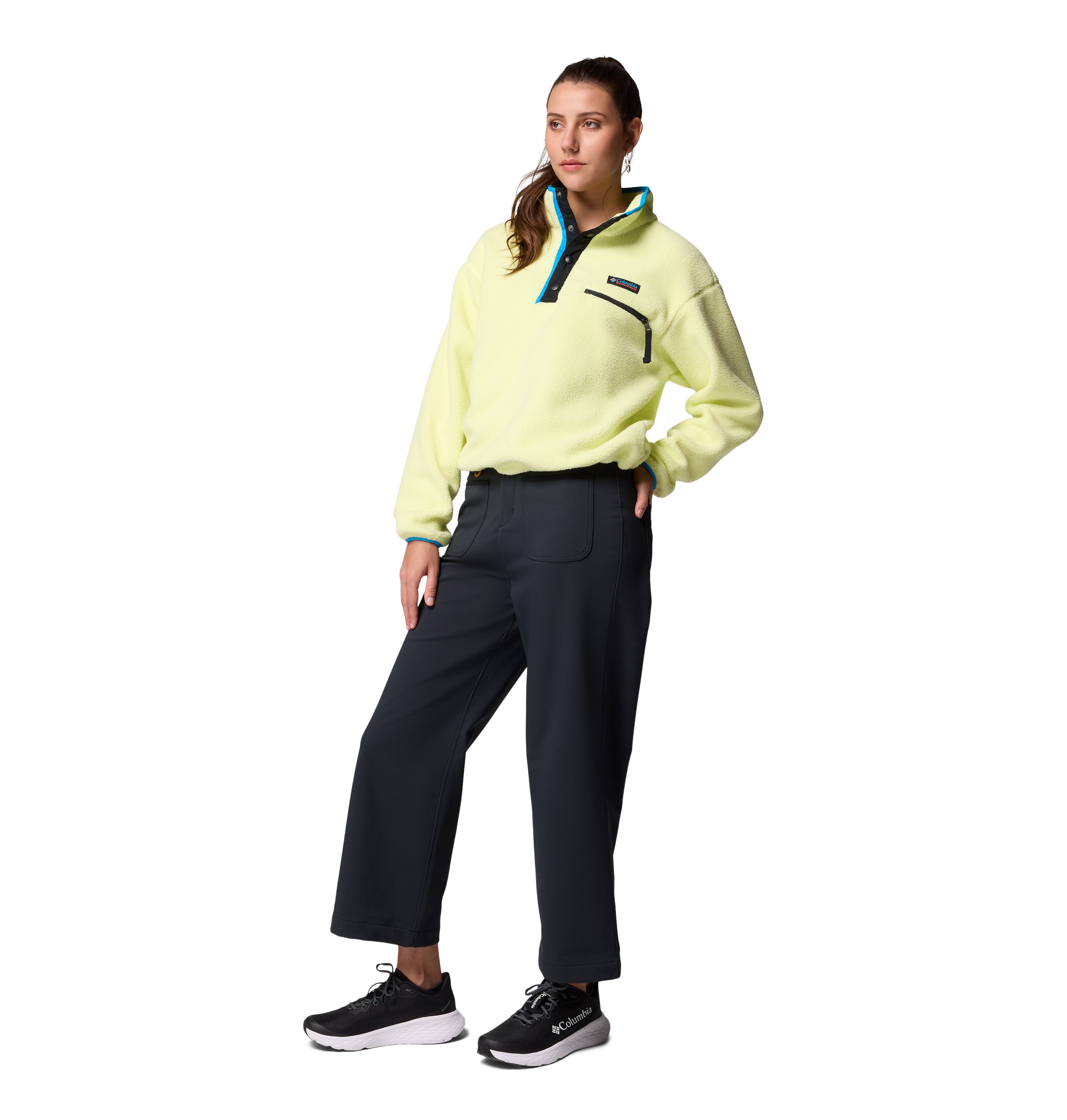 Sudadera corta con medio cierre para mujer Columbia Helvetia II Fleece