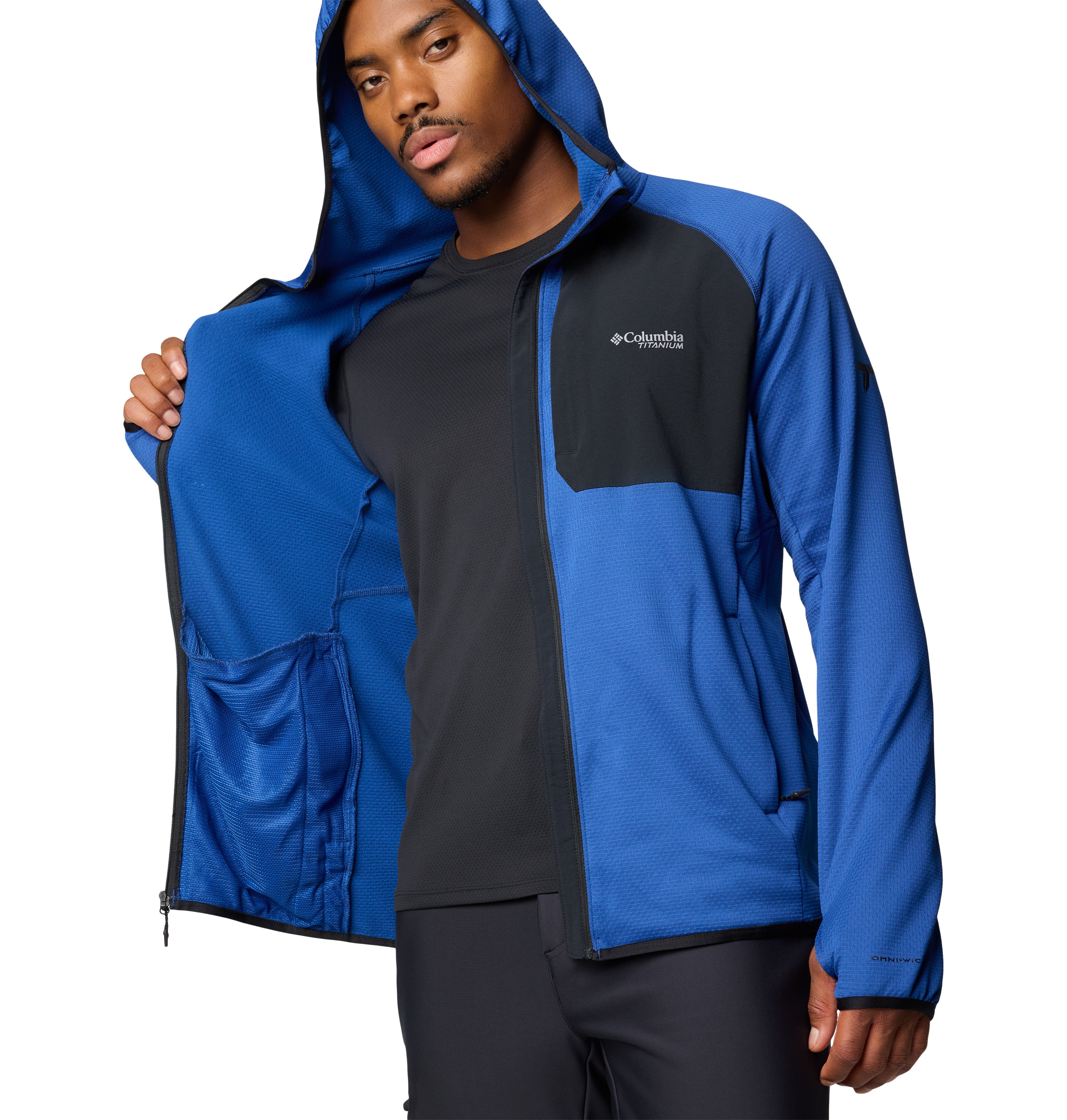 Chamarra con gorro para hombre Columbia Triple Canyon Grid Fleece FZ II