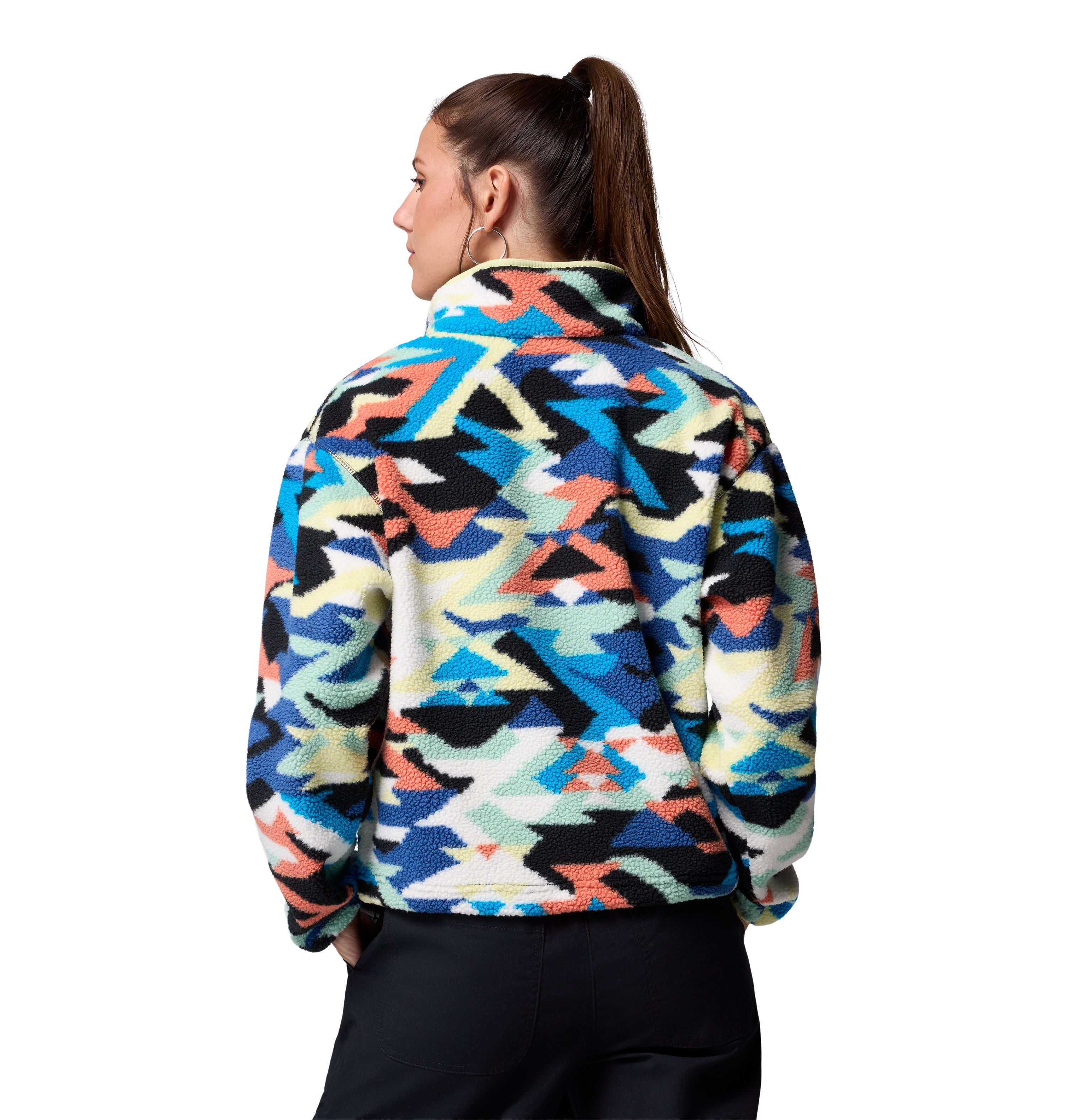 Sudadera para mujer Columbia Helvetia II Printed Cropped Half Snap