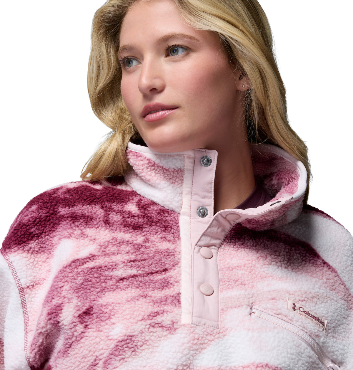 Sudadera de medio cierre para Mujer Columbia Helvetia II Printed Cropped Half Snap