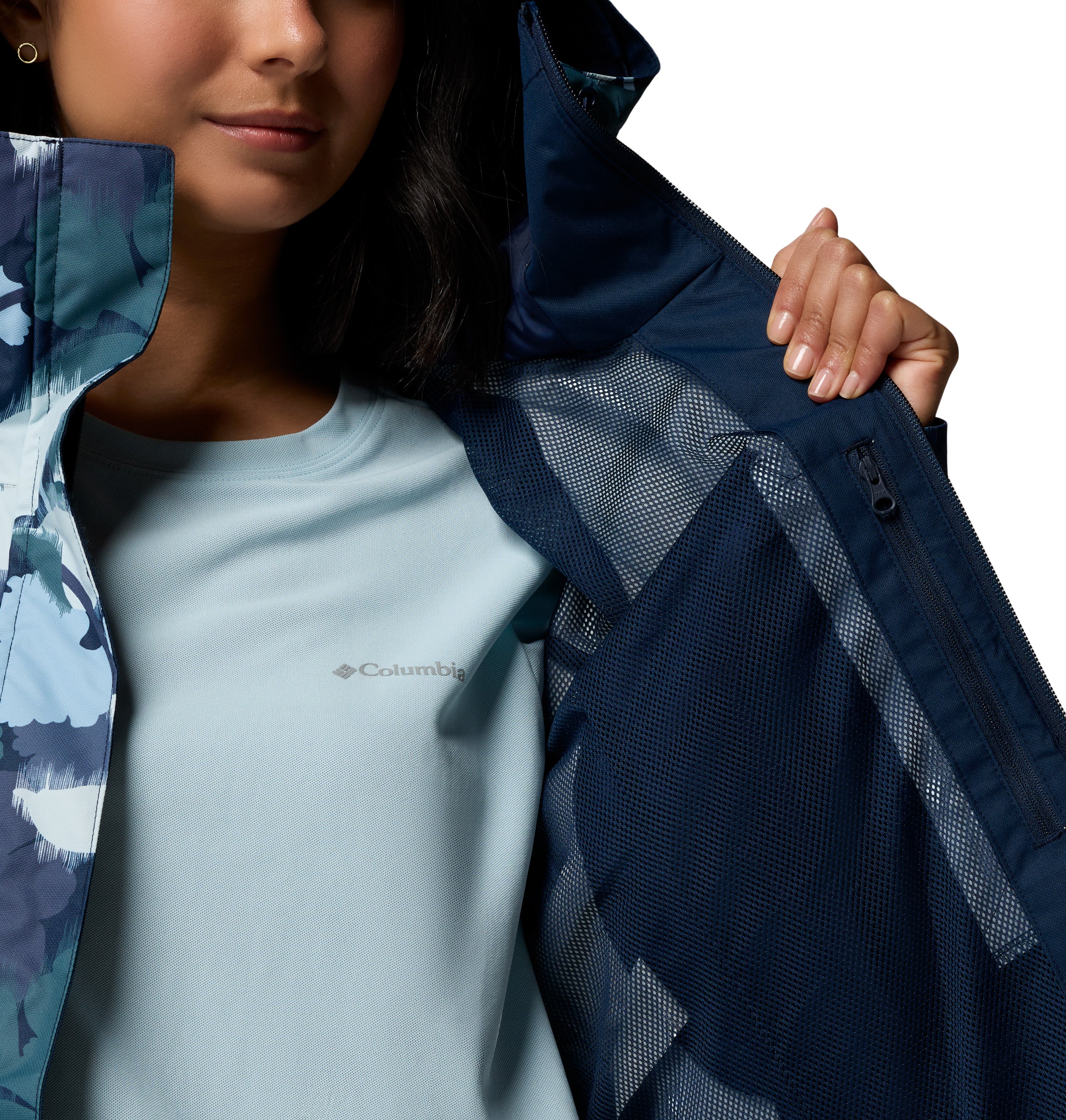 Chamarra Impermeable para Mujer Hikebound Printed Jacket