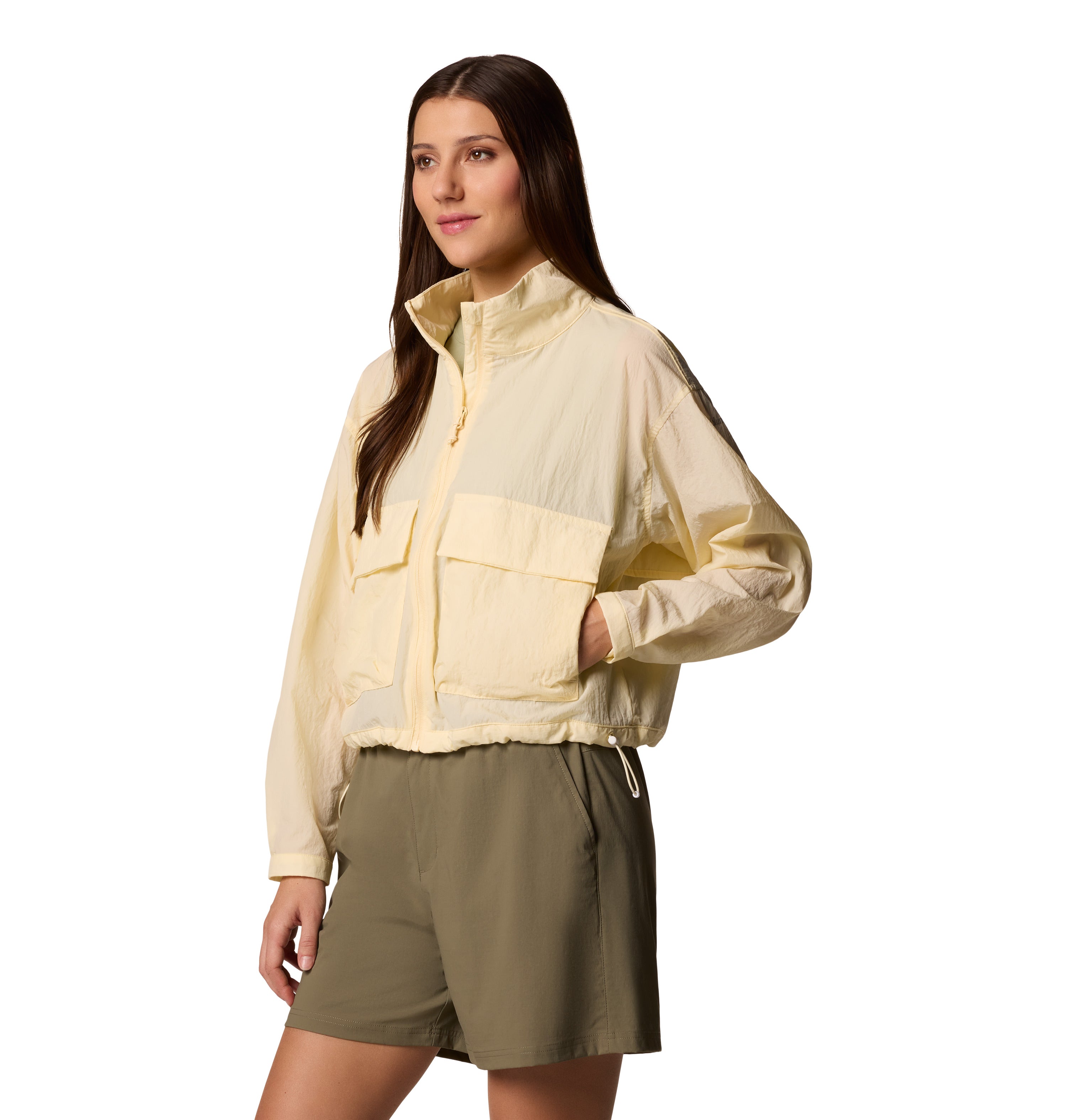 Chamarra rompevientos para mujer Columbia Paracutie Cropped Cargo