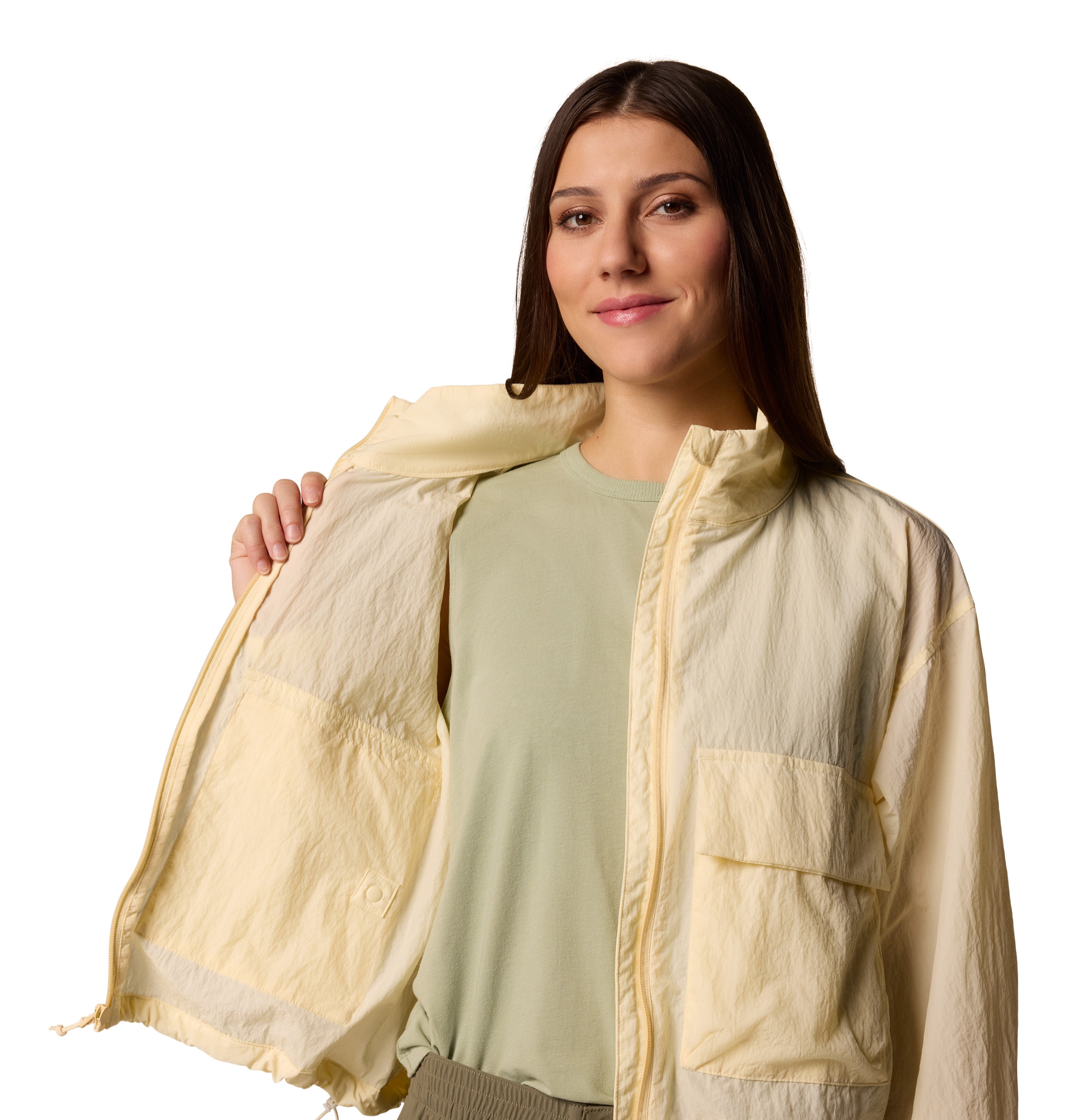 Chamarra rompevientos para mujer Columbia Paracutie Cropped Cargo