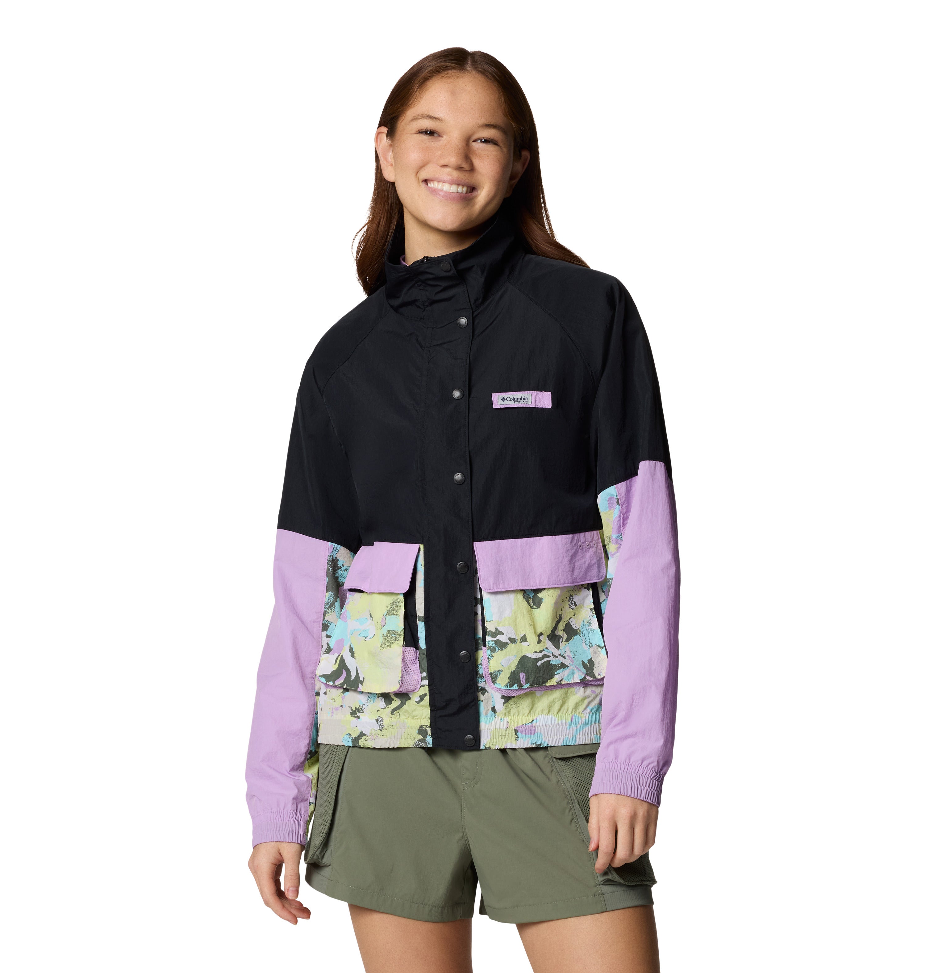 Chamarra rompevientos para mujer Columbia PFG Open Water