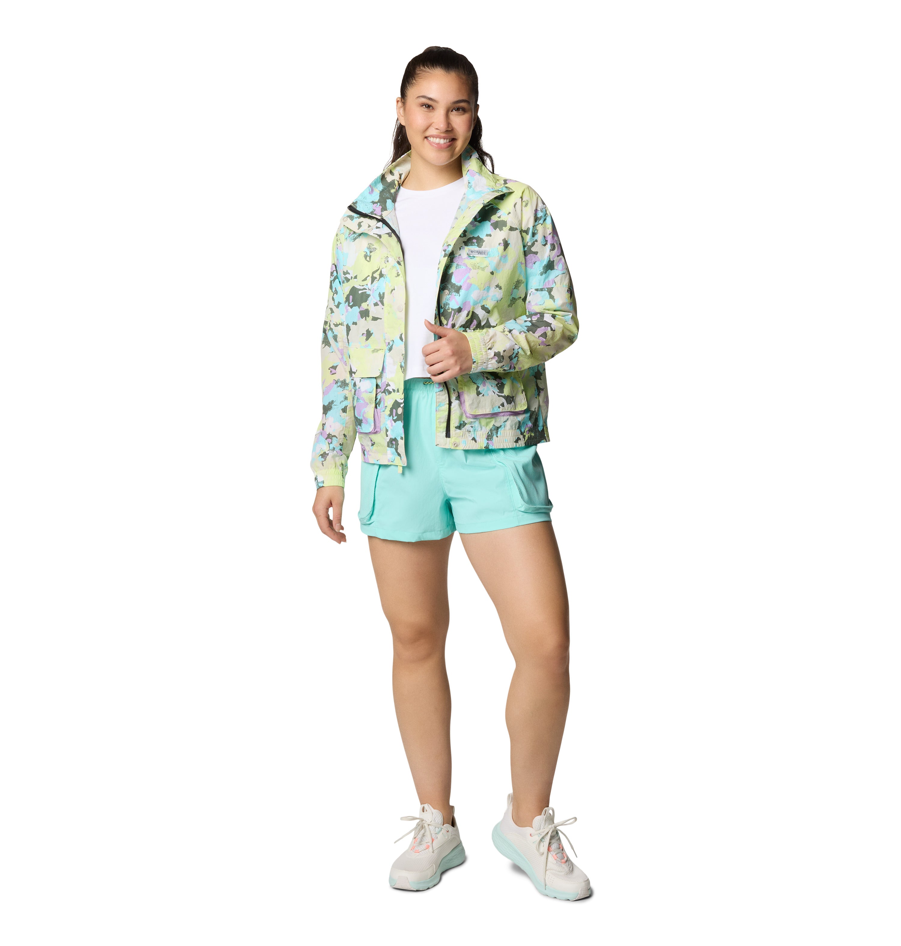 Chamarra rompevientos para mujer Columbia PFG Open Water