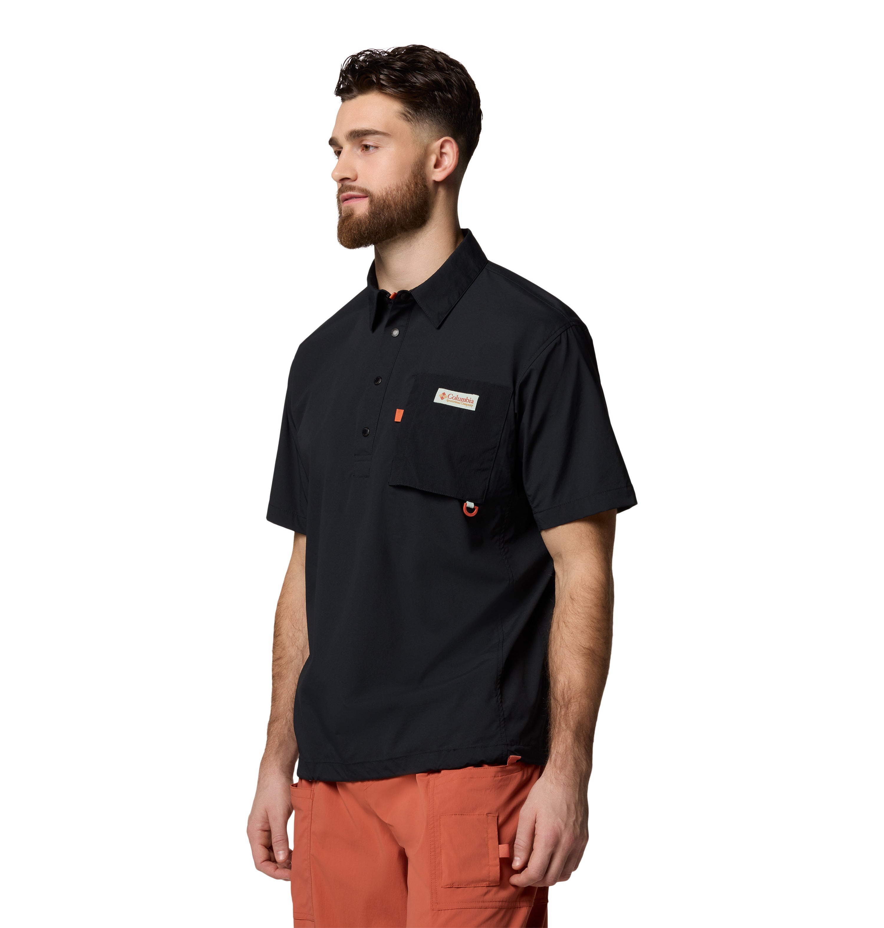 Playera tipo polo de manga corta para hombre Columbia Cove Beach Woven