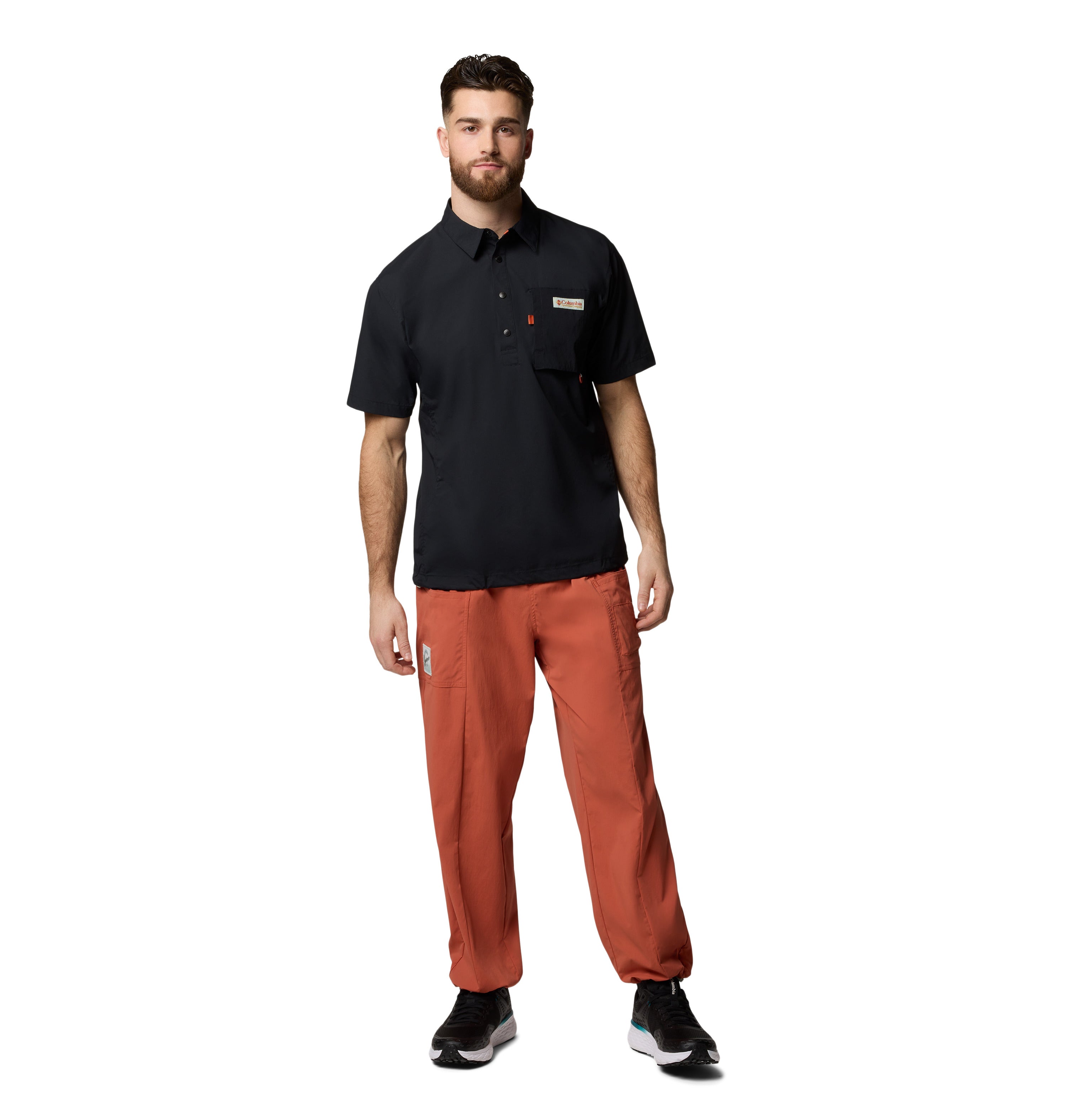 Playera tipo polo de manga corta para hombre Columbia Cove Beach Woven