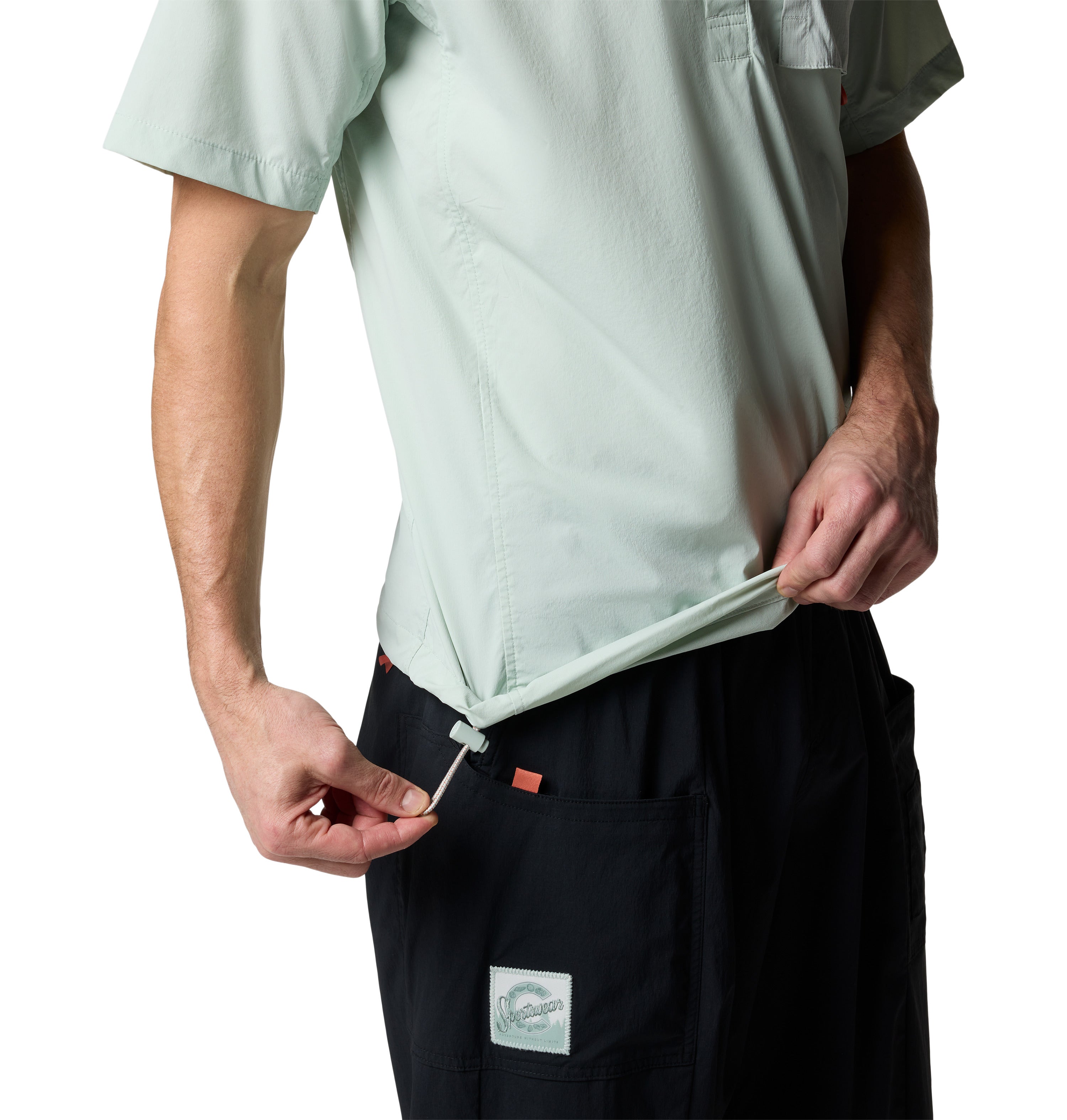 Playera tipo polo de manga corta para hombre Columbia Cove Beach Woven