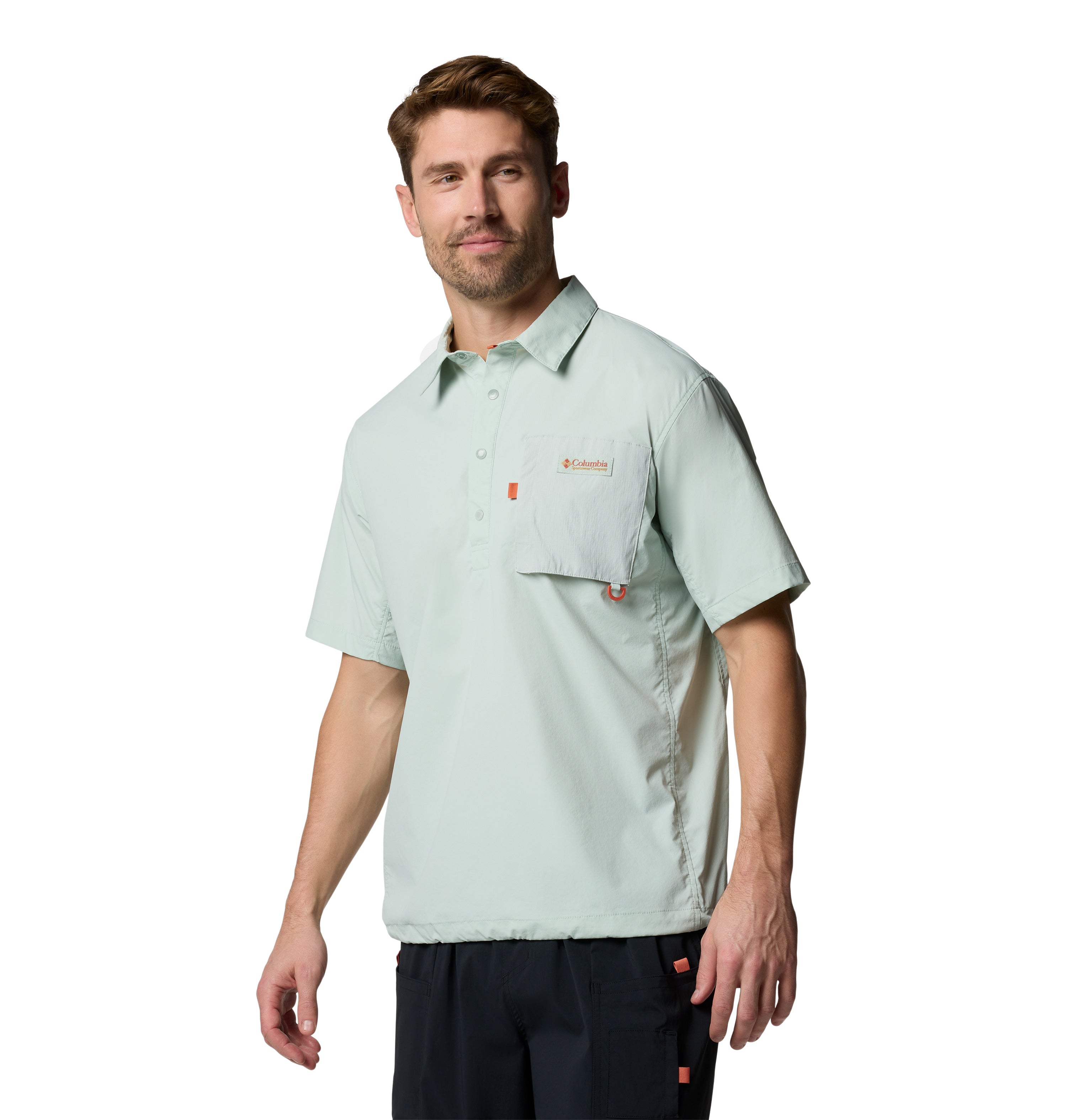 Playera tipo polo de manga corta para hombre Columbia Cove Beach Woven