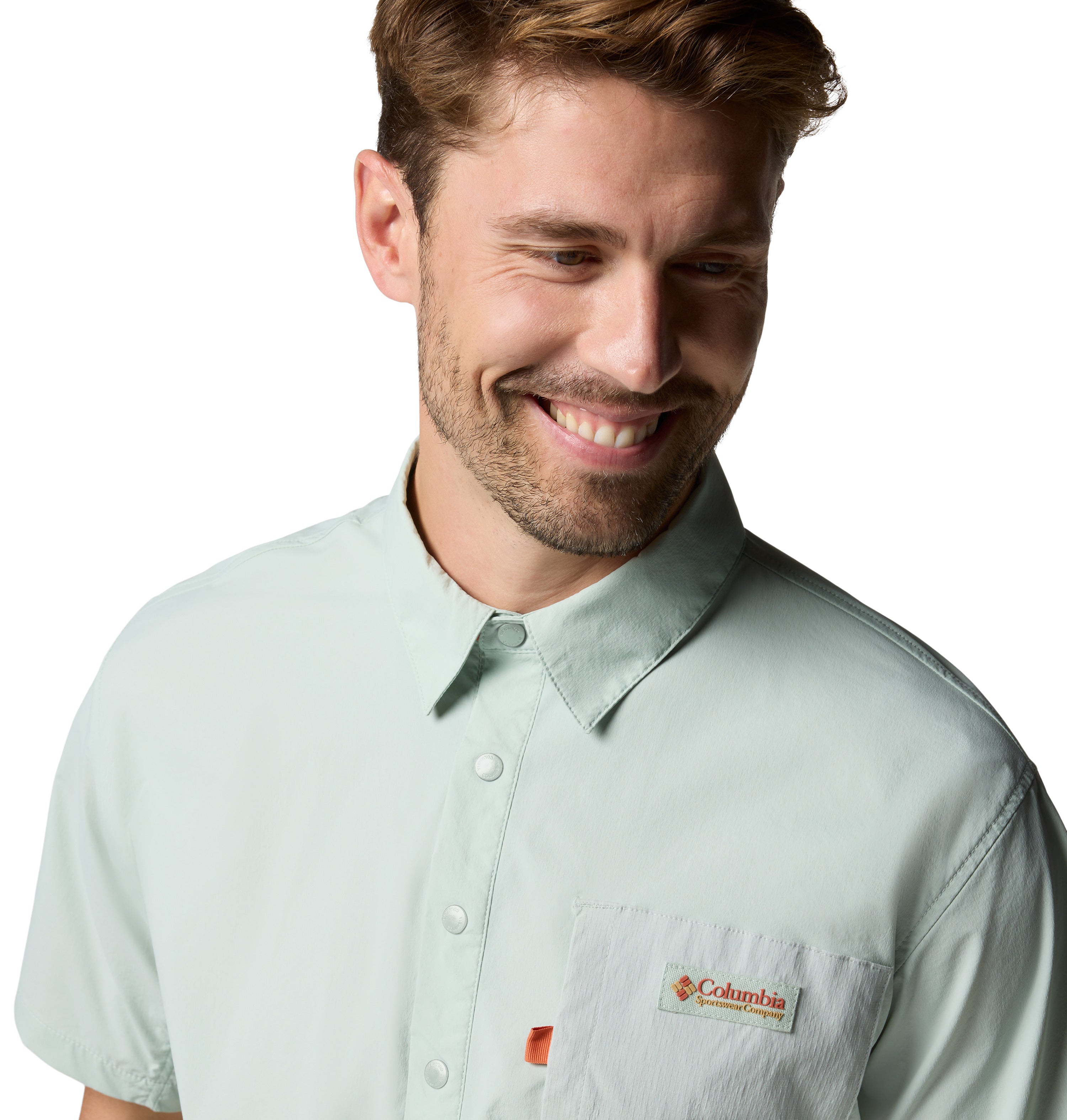 Playera tipo polo de manga corta para hombre Columbia Cove Beach Woven