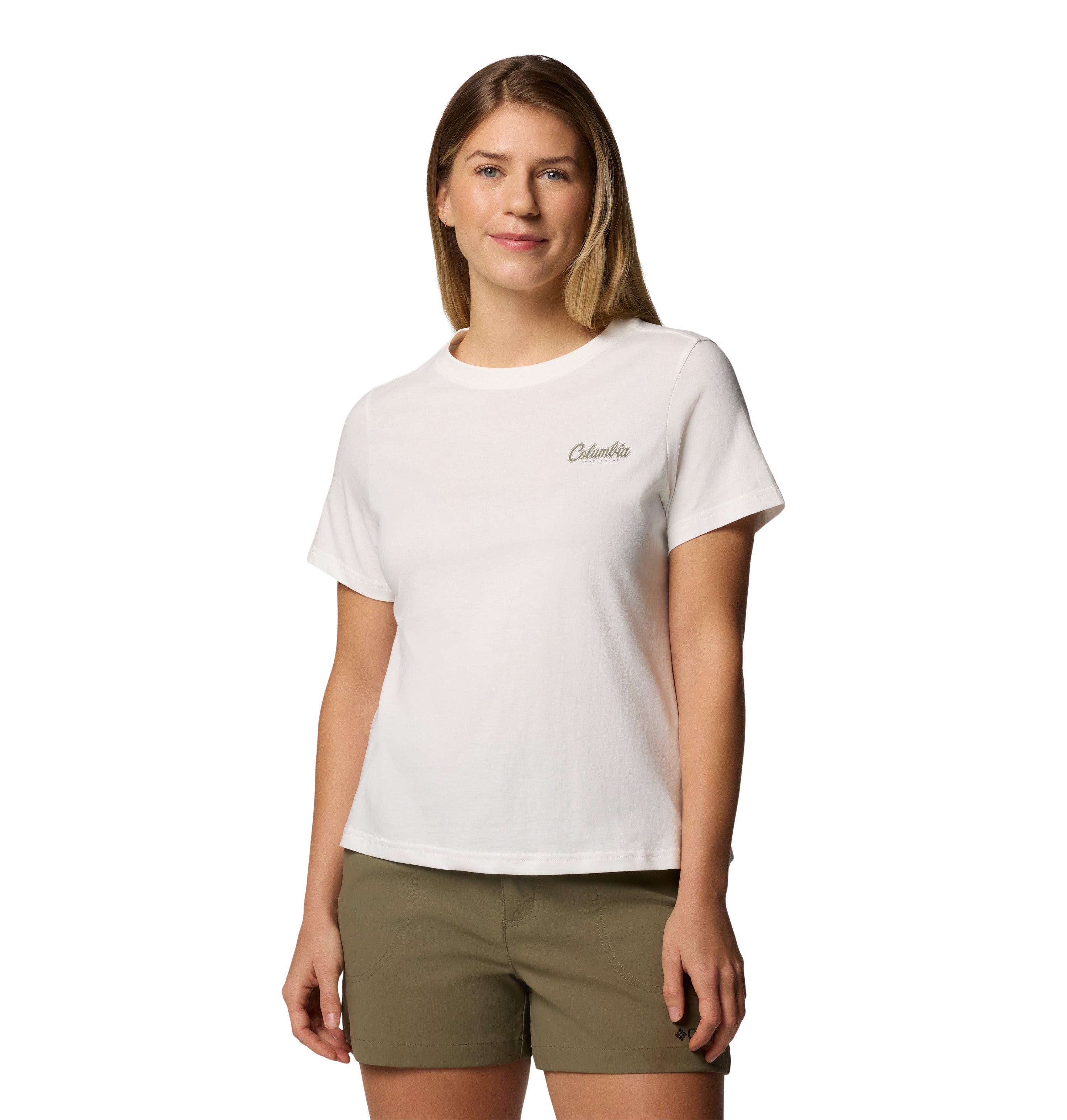 Playera de manga corta para mujer Columbia Rolling Bend Graphic
