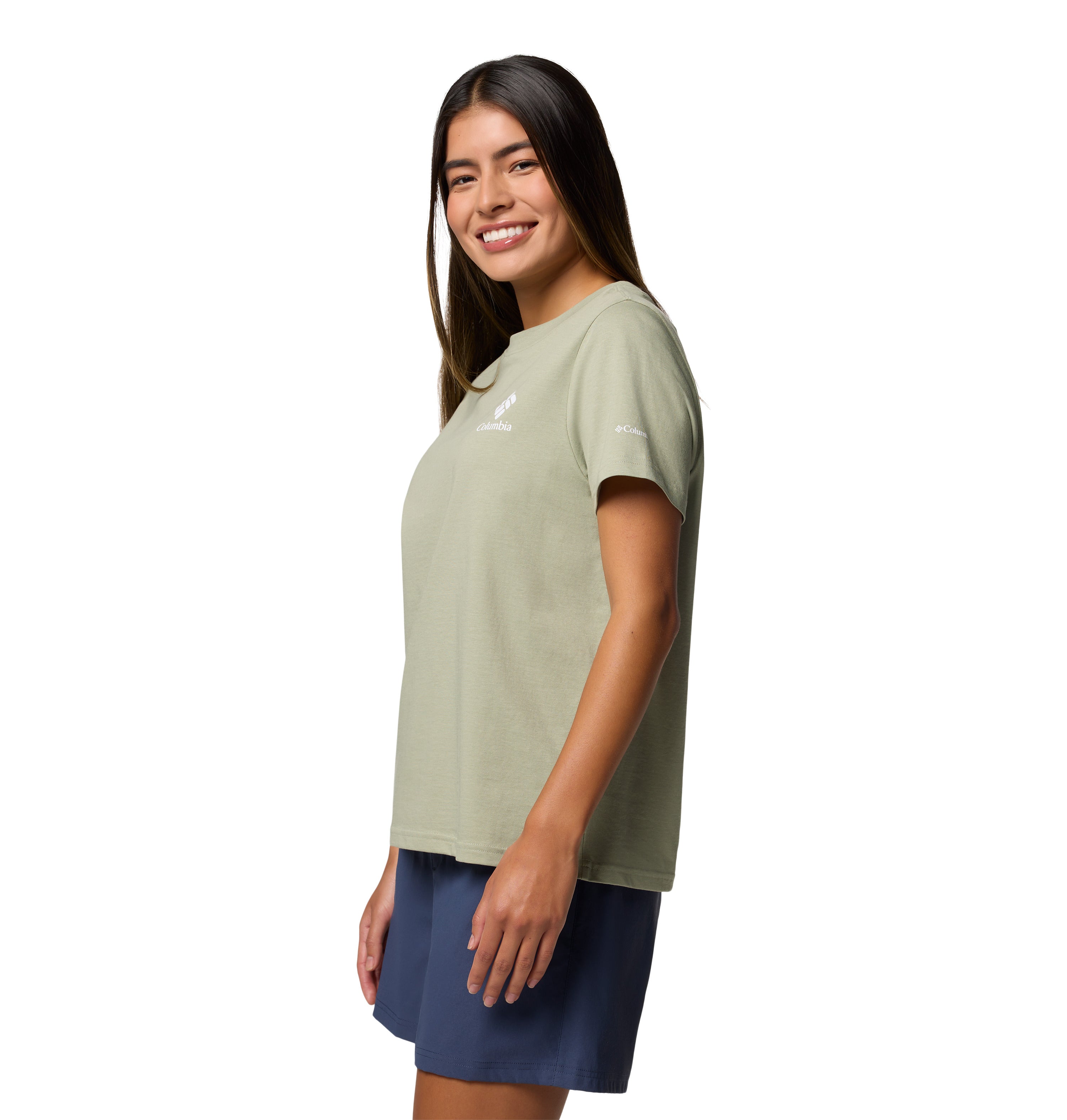 Playera de manga corta para mujer Columbia Rolling Bend Graphic