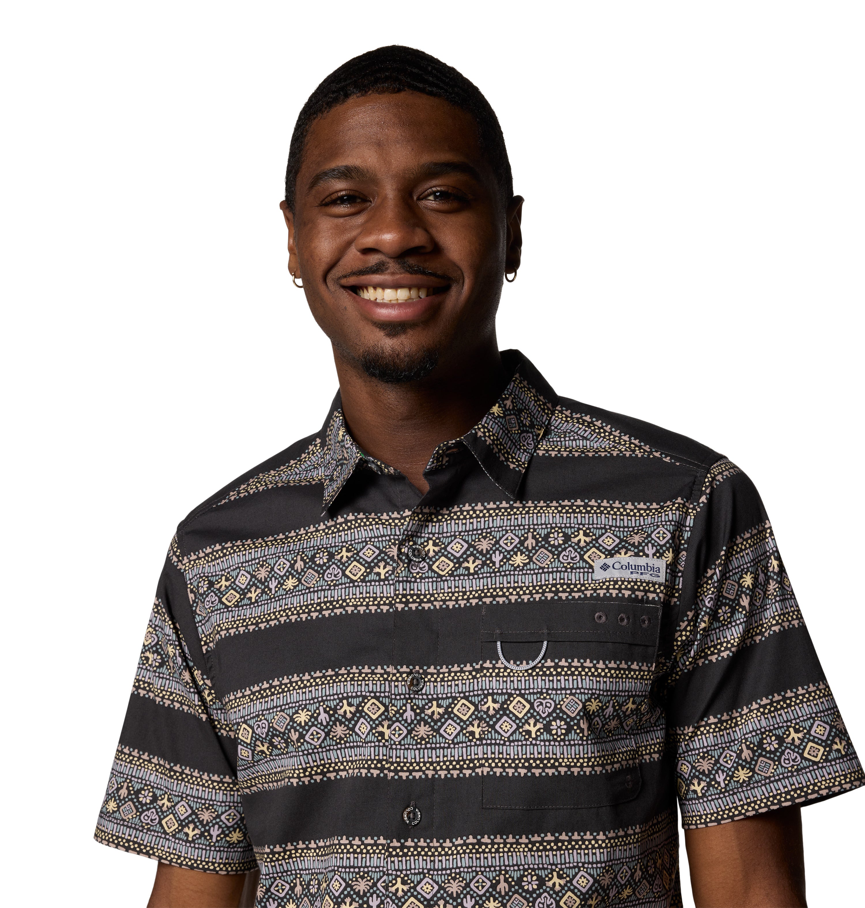 Camisa de manga corta para hombre Columbia Wild Cast Cam