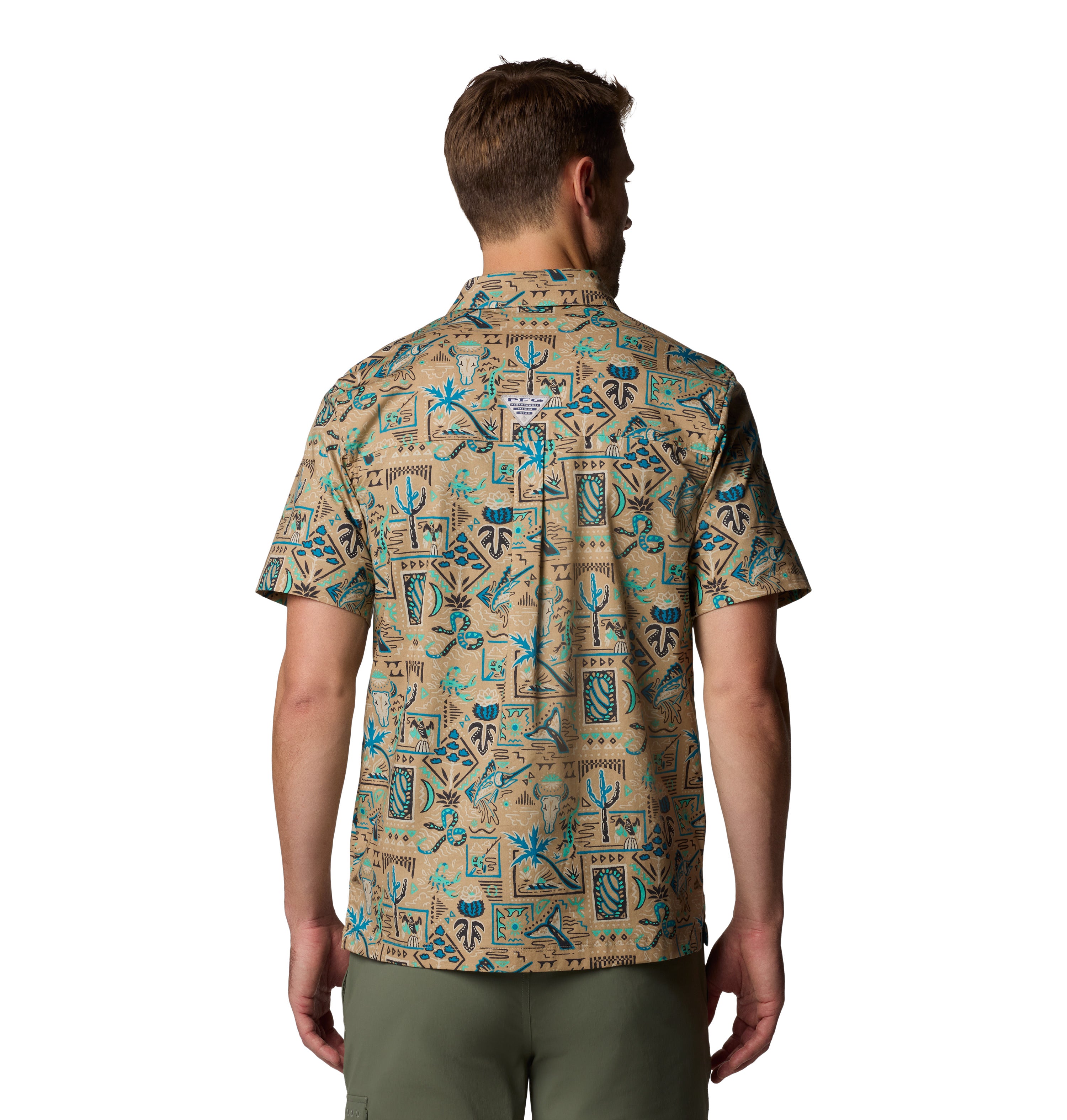 Camisa de manga corta para hombre Columbia Wild Cast Cam