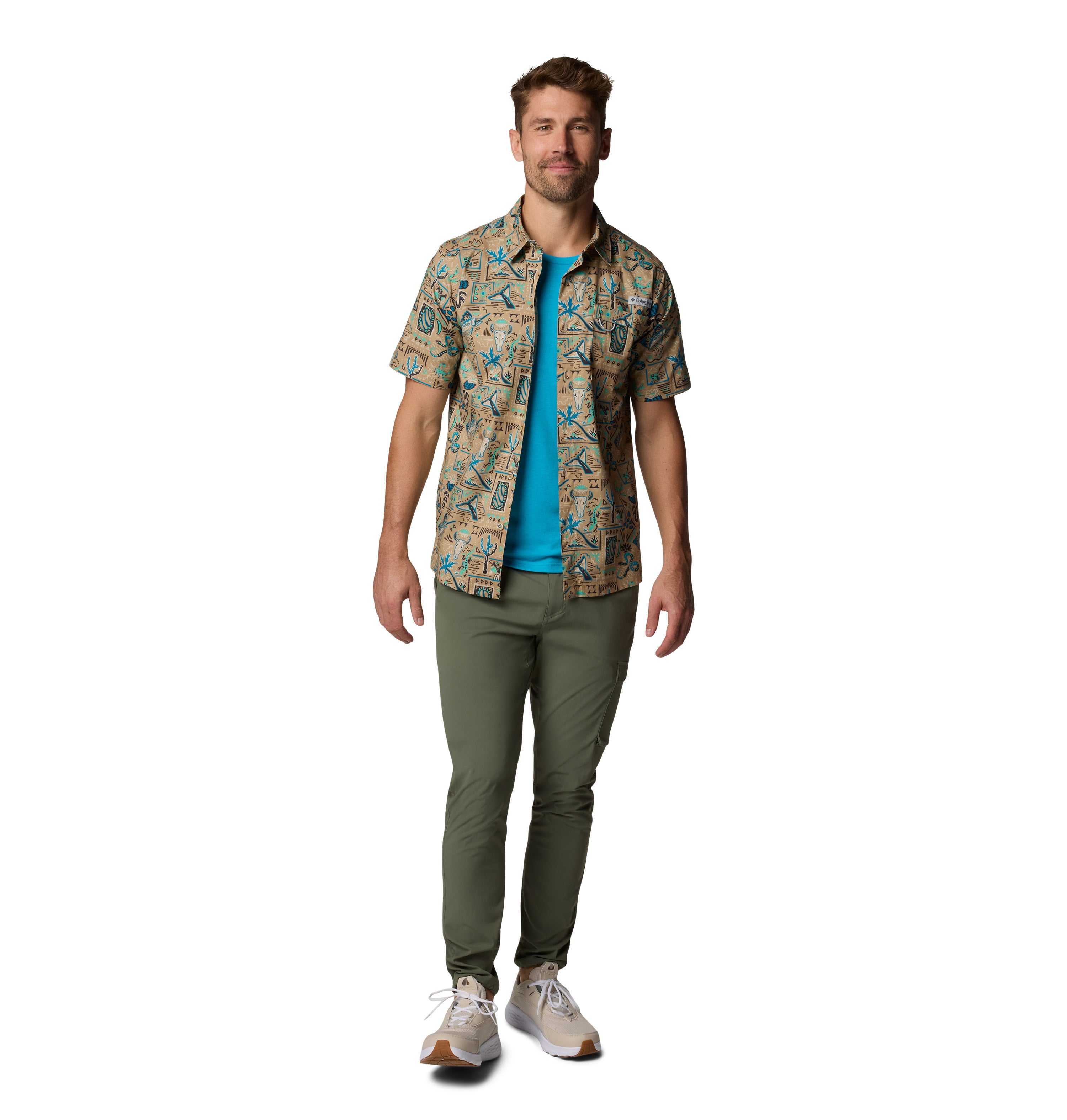 Camisa de manga corta para hombre Columbia Wild Cast Cam