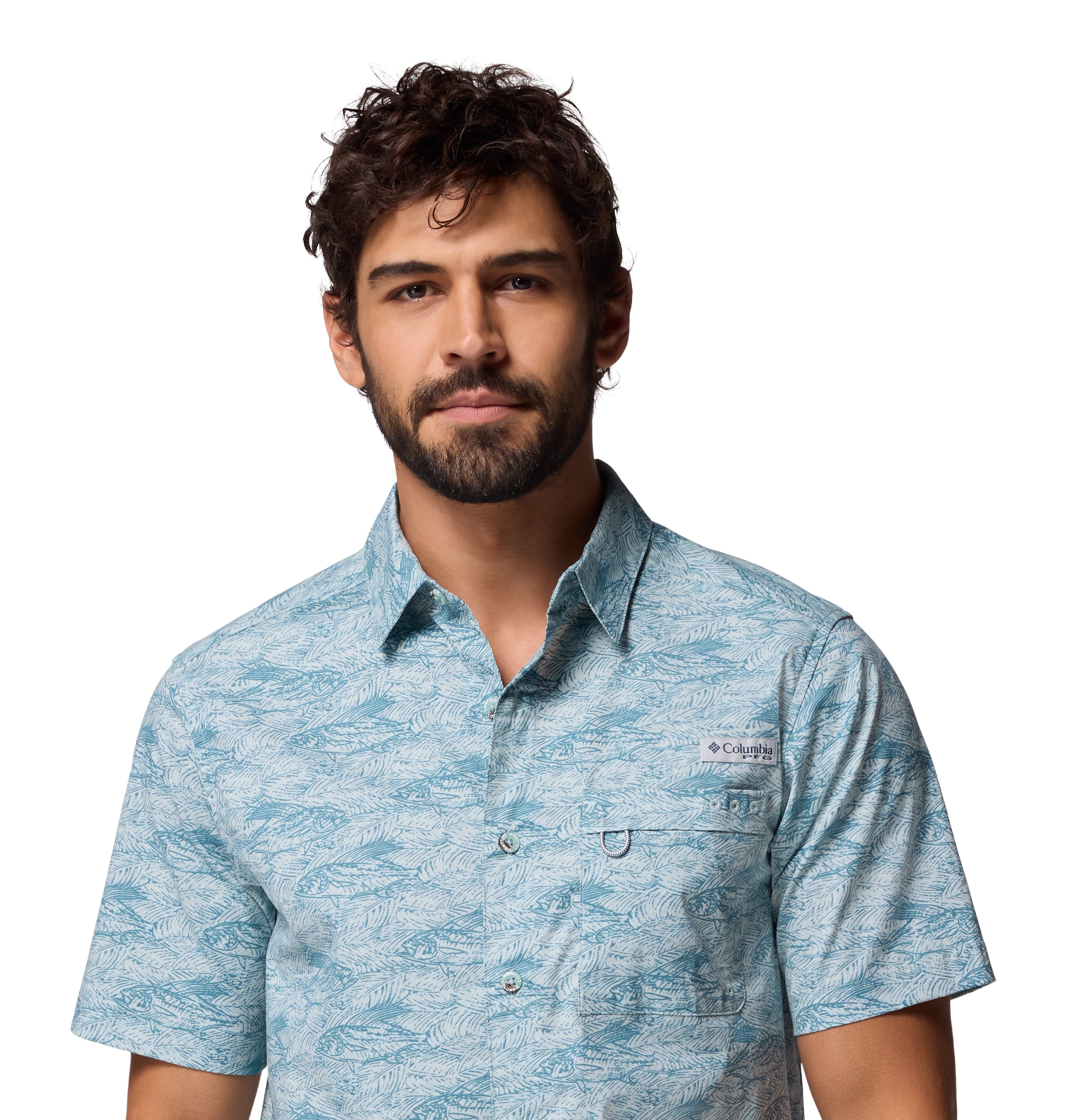 Camisa de manga corta para hombre Columbia Wild Cast Camp