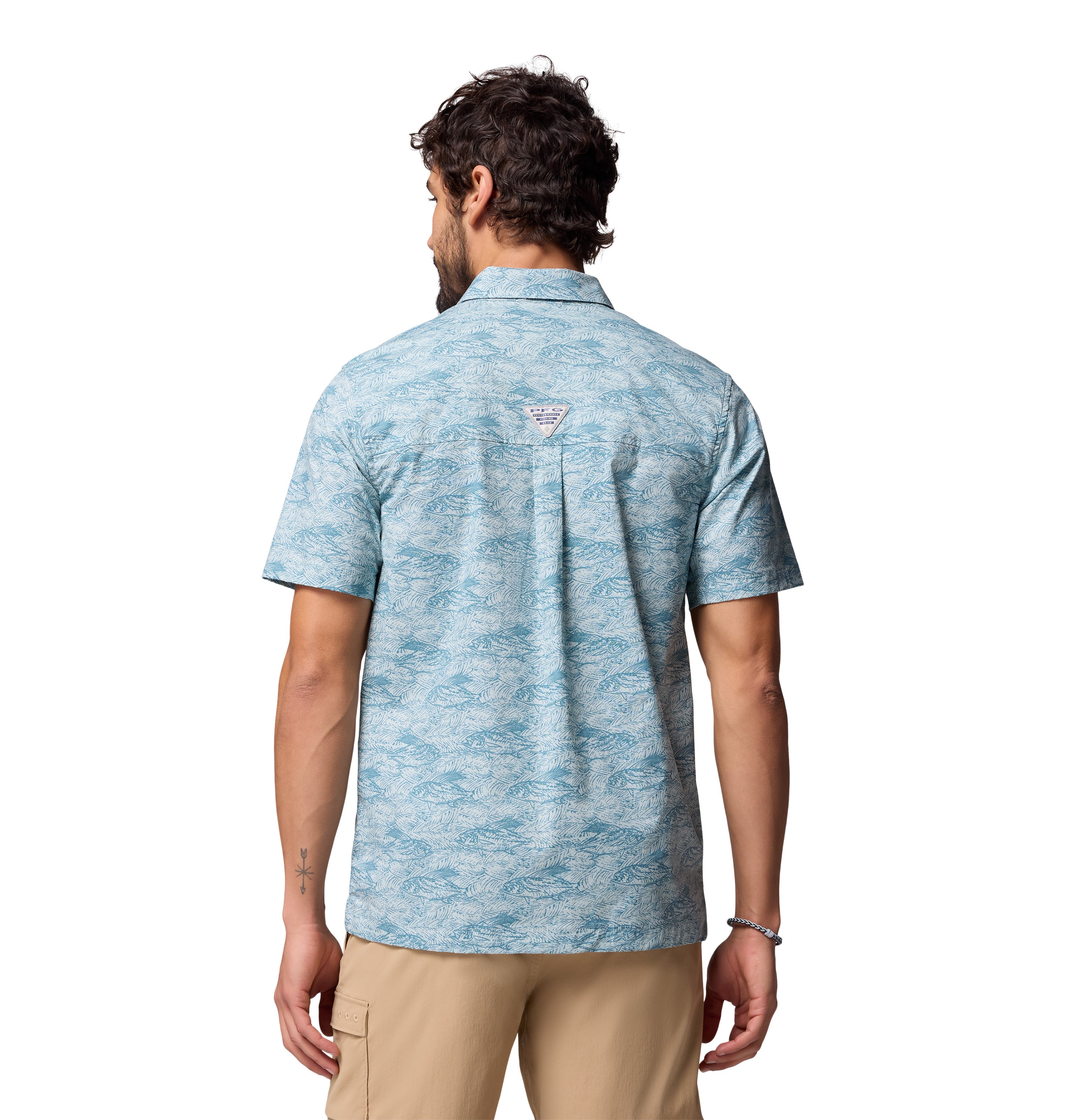 Camisa de manga corta para hombre Columbia Wild Cast Camp