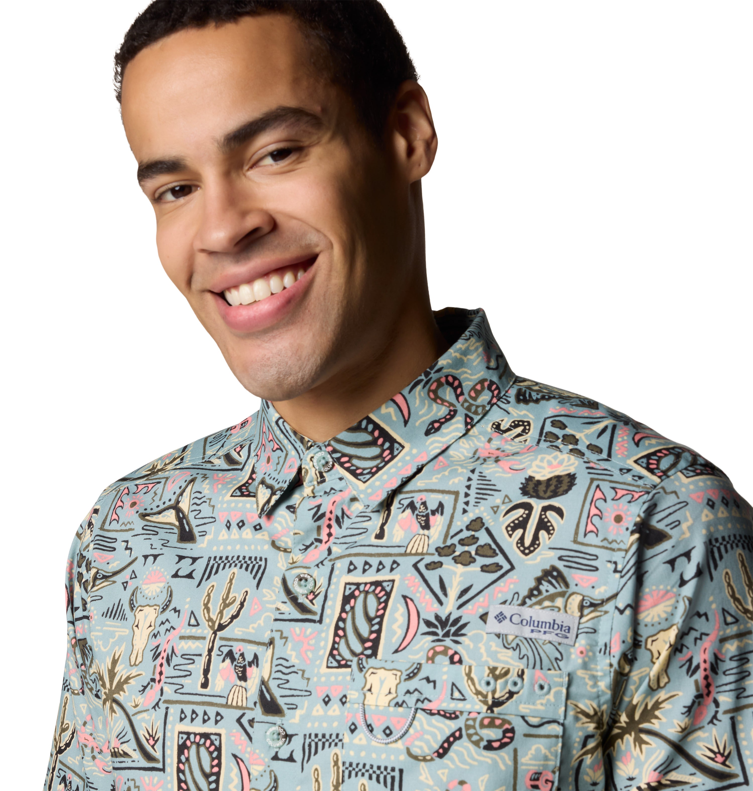 Camisa de manga corta para hombre Columbia Wild Cast Cam