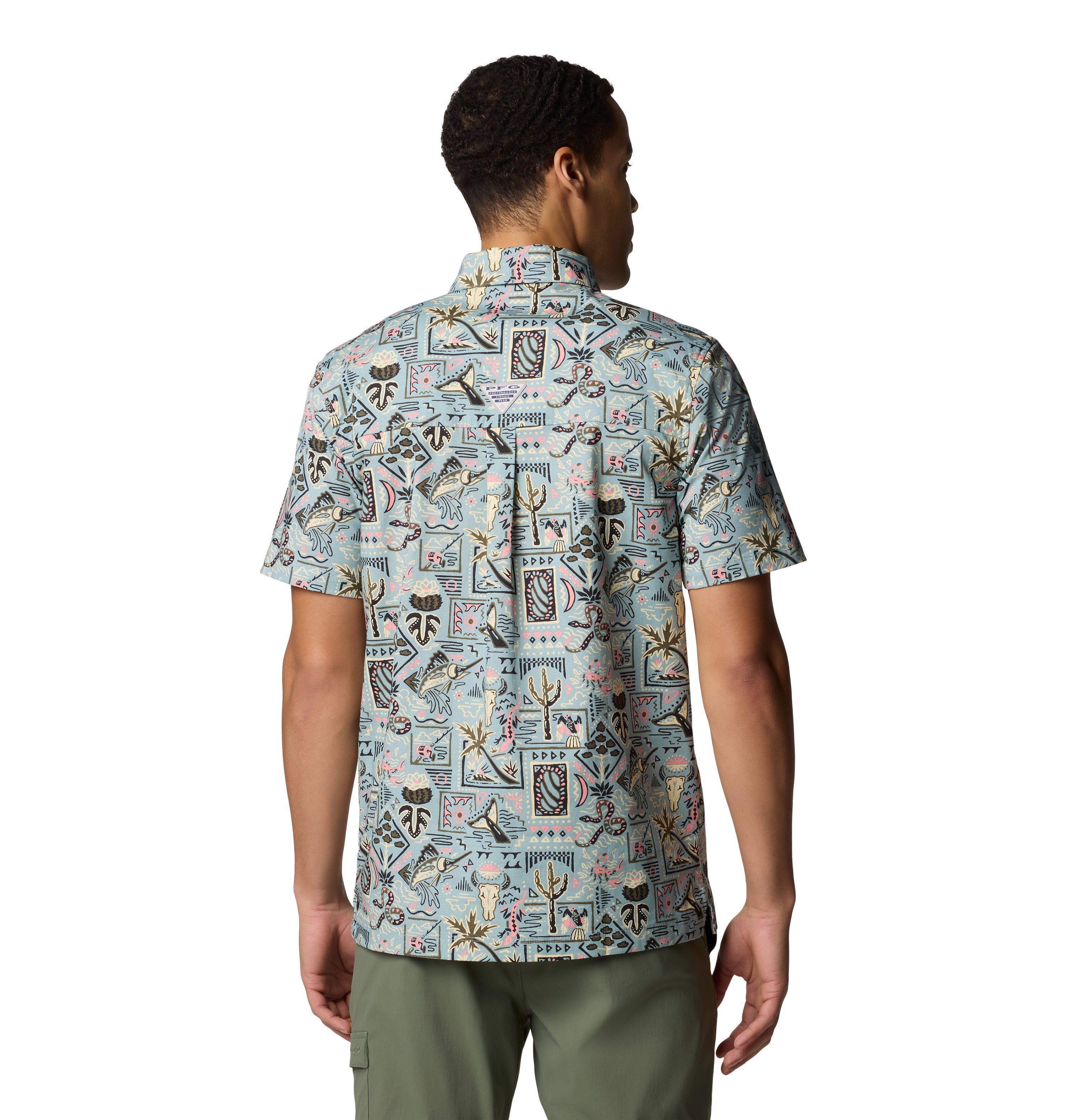 Camisa de manga corta para hombre Columbia Wild Cast Cam