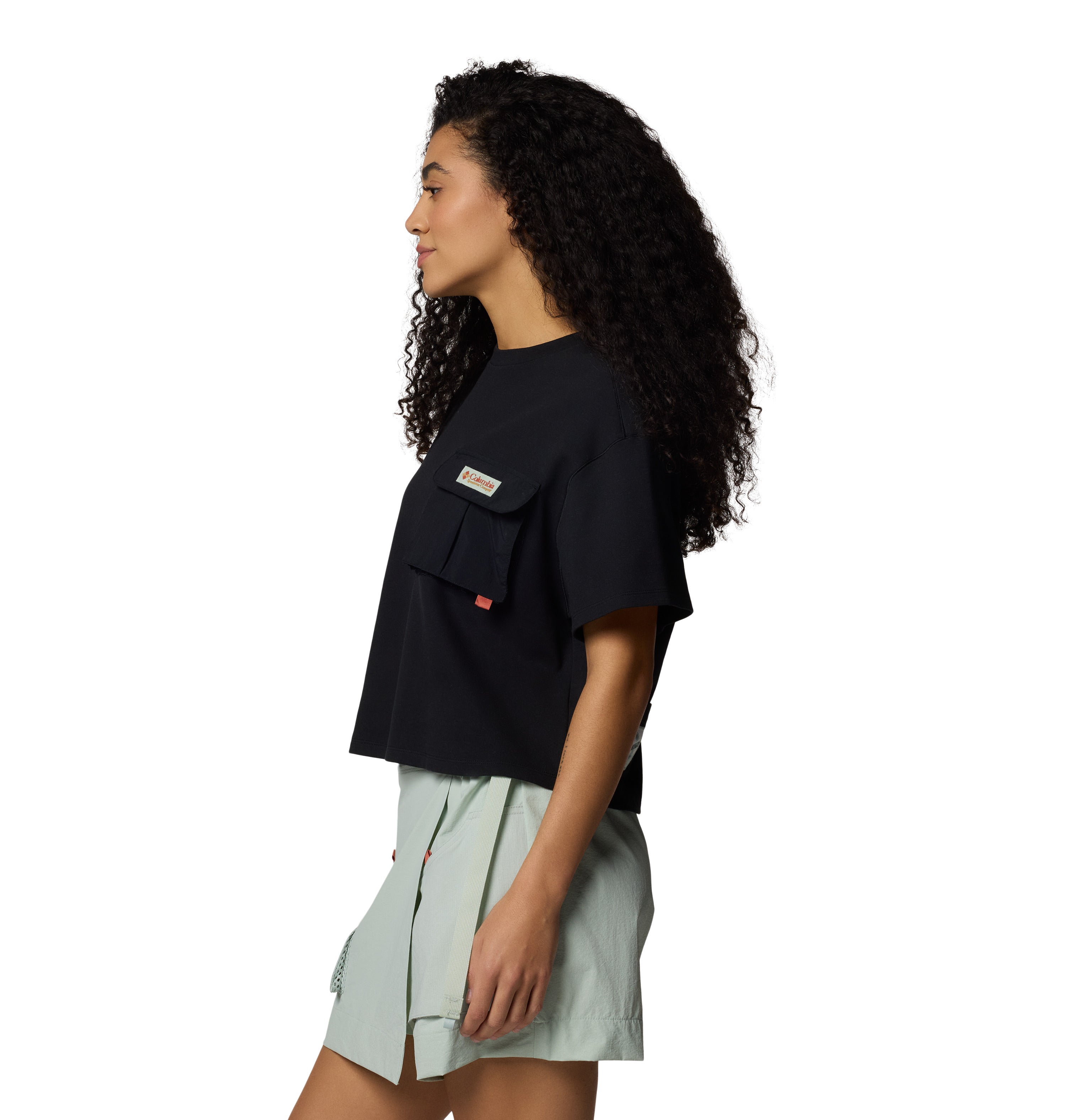 Playera de manga corta para mujer Columbia Cove Beach Cropped Pocket