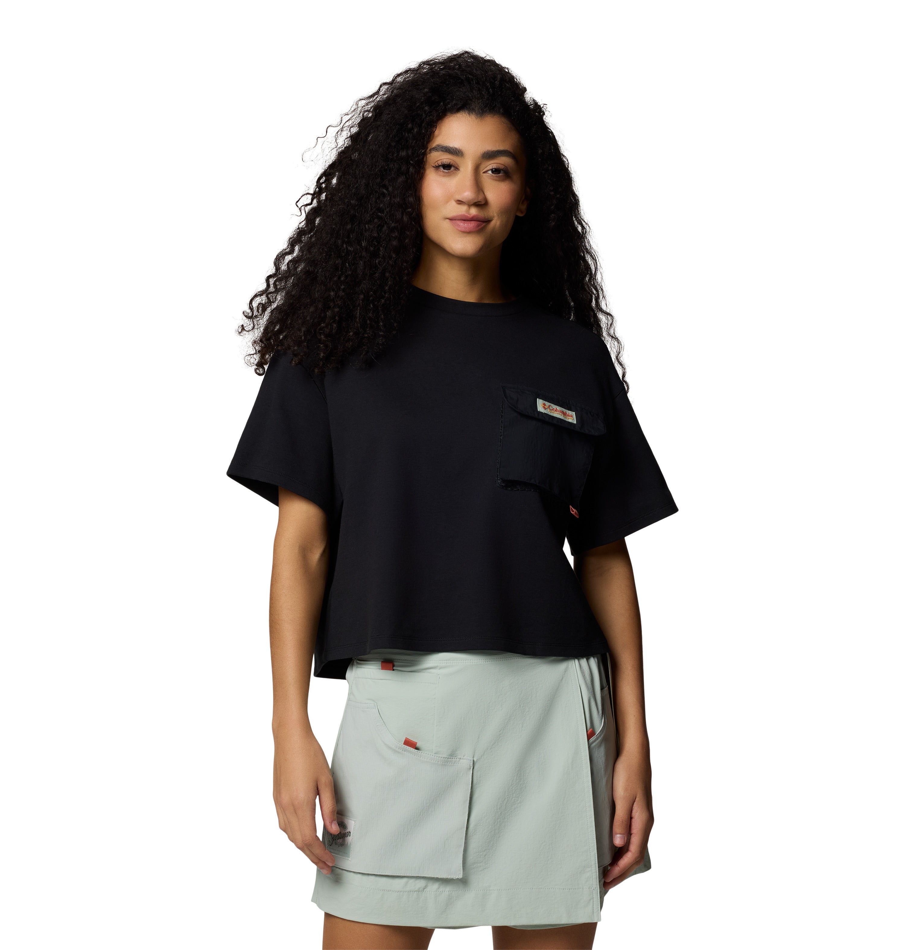 Playera de manga corta para mujer Columbia Cove Beach Cropped Pocket