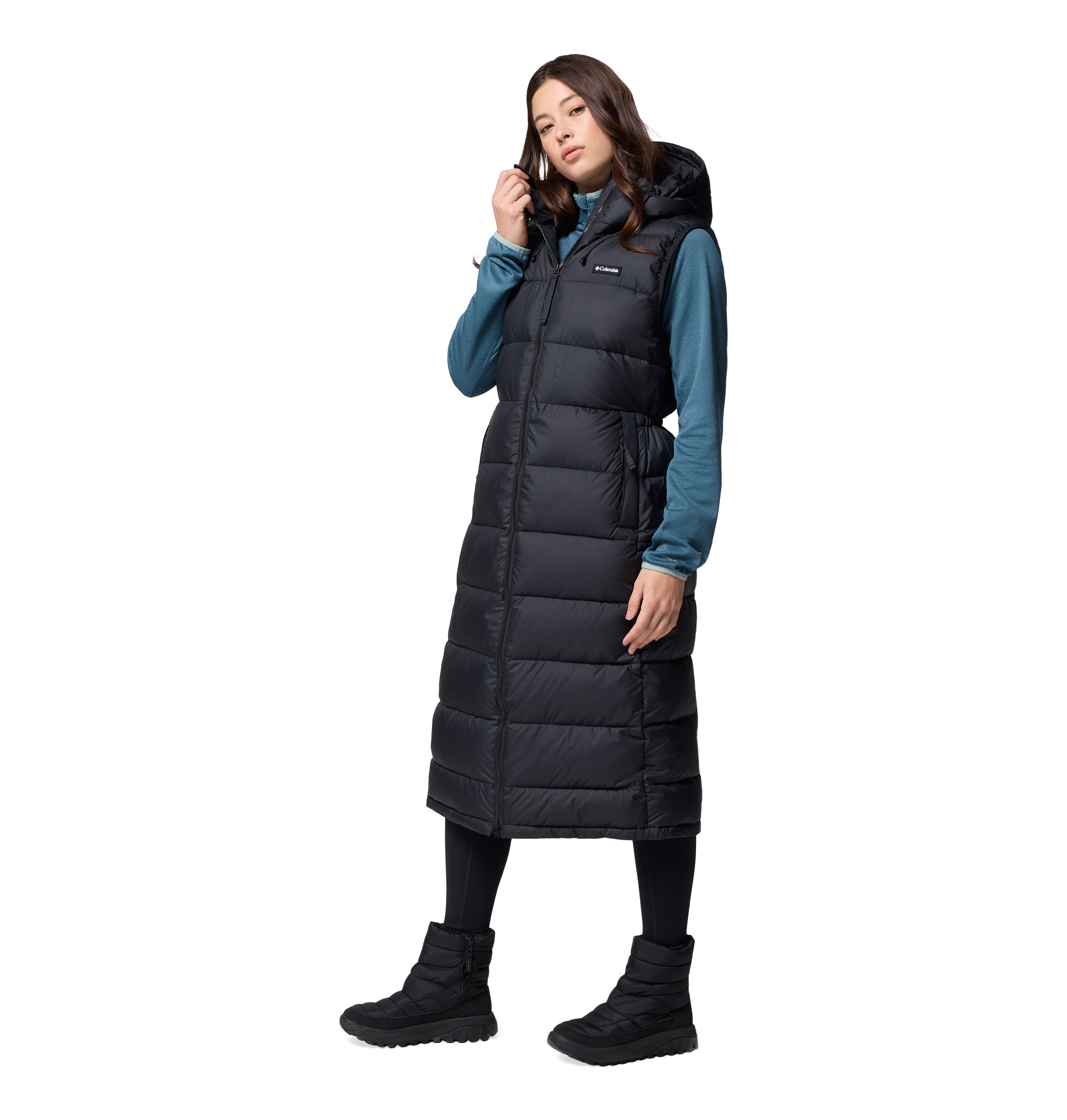 Chaleco para mujer Columbia Pike Lake II Long Vest