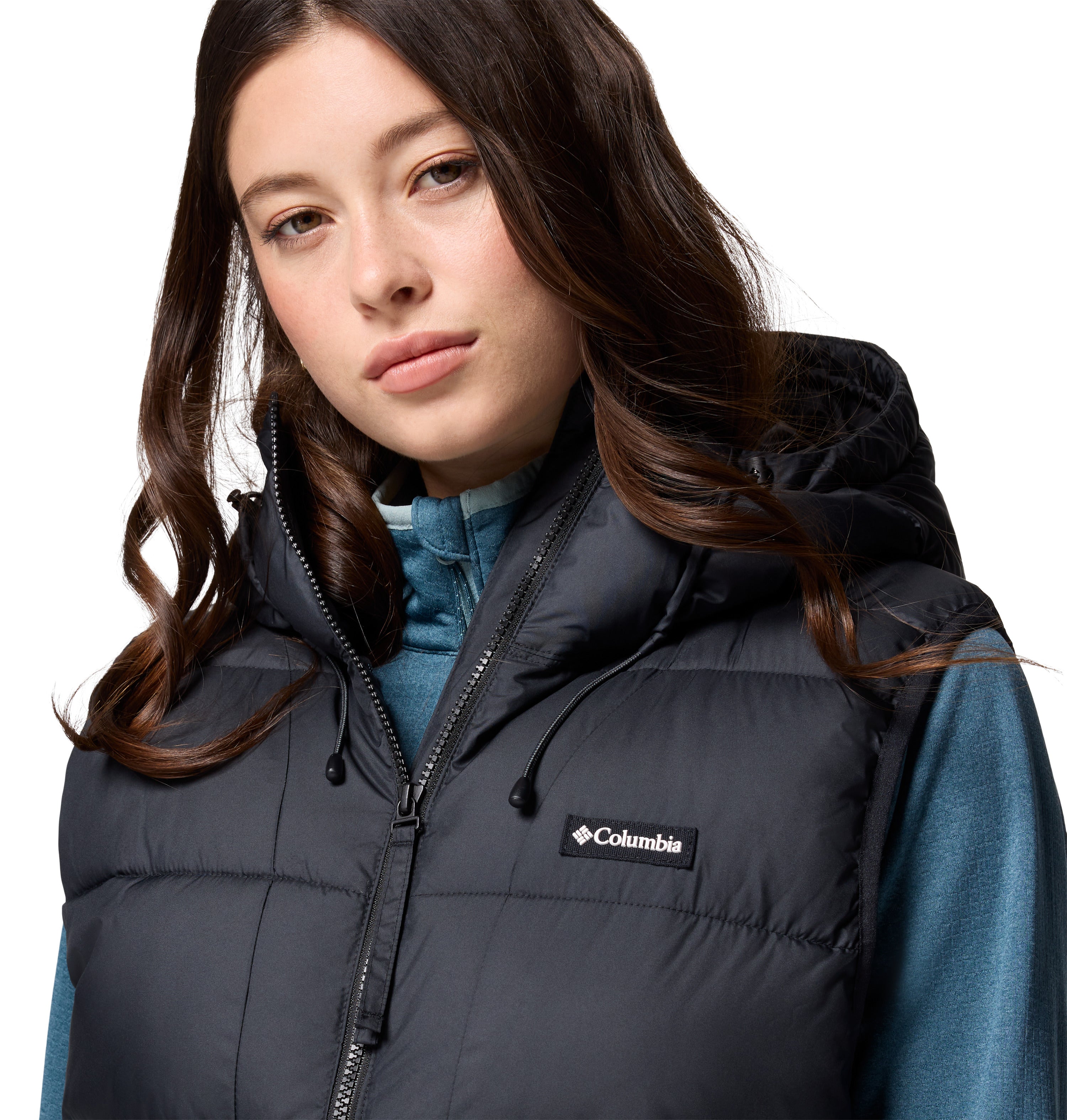 Chaleco para mujer Columbia Pike Lake II Long Vest